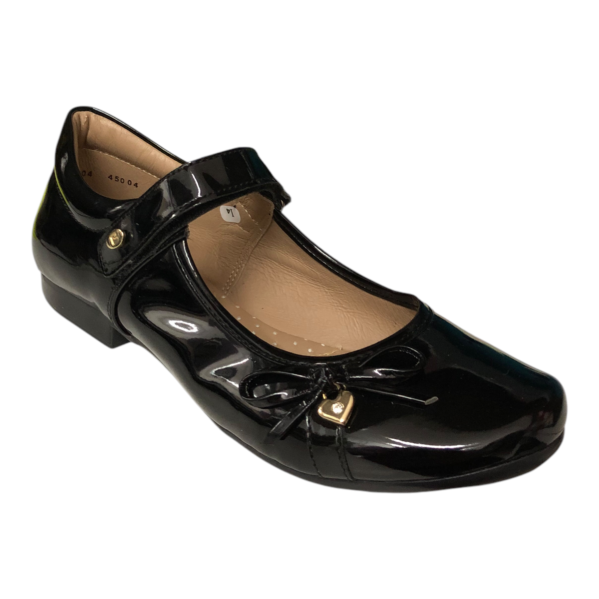Zapato Charol Color Negro Para Niña Coqueta