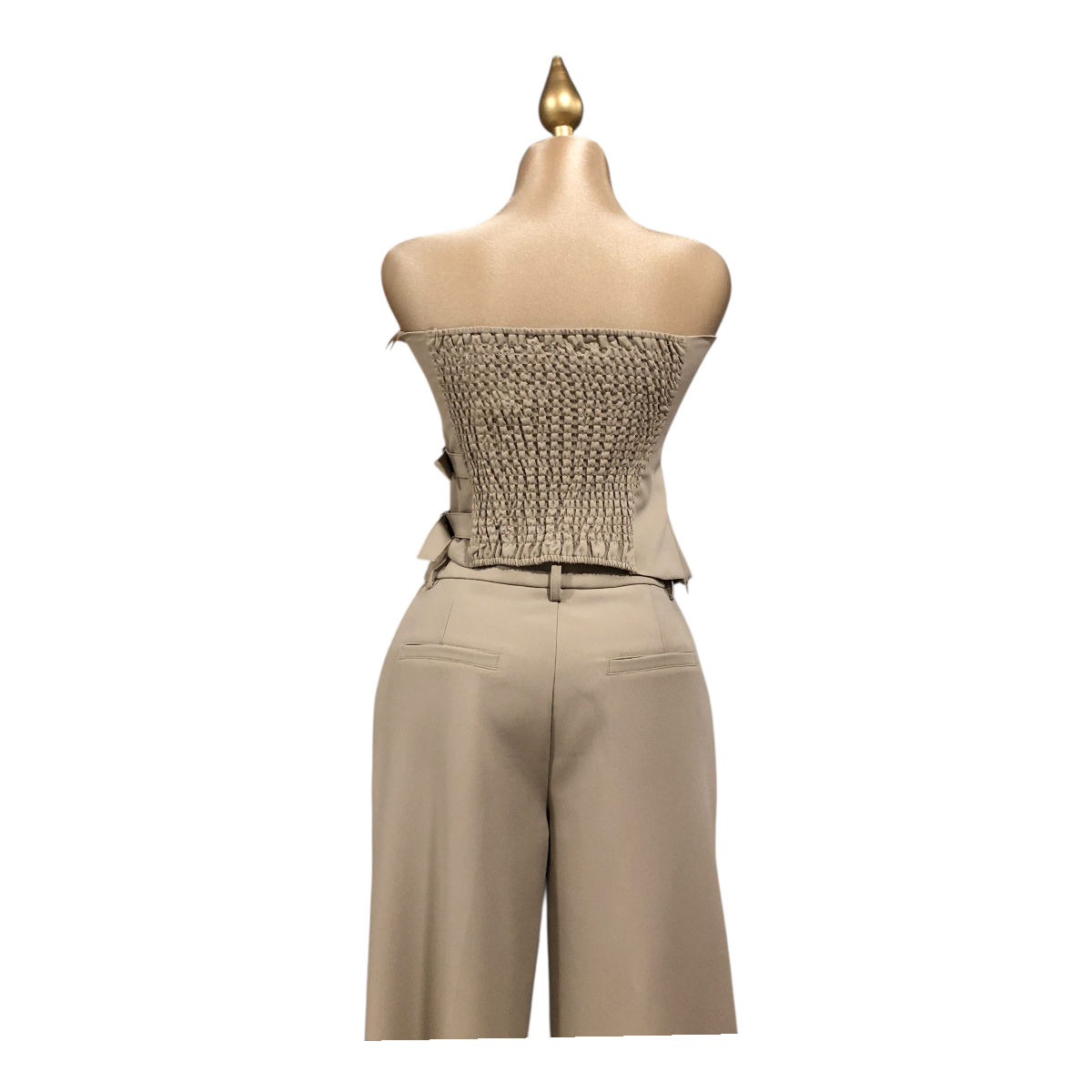 Conjunto 2 Piezas Color Khaki Para Dama Vogue Vibes