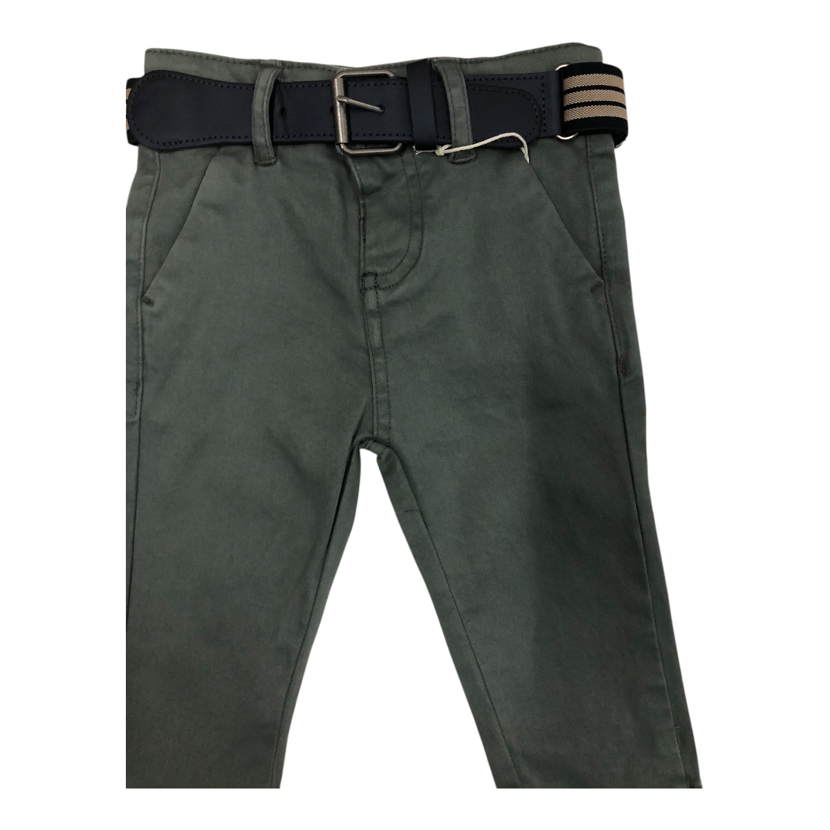 Pantalón Con Cinturón Verde Oscuro Para Bebé Niño LOSAN