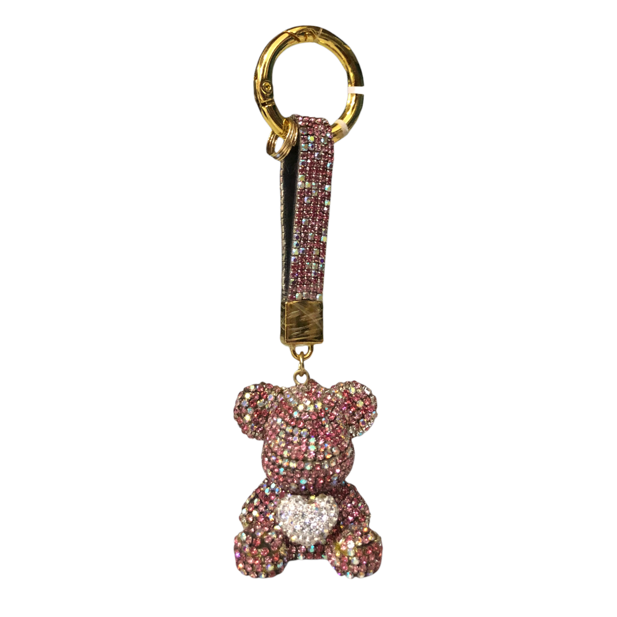 Llavero Osito Con Corazón Pedrería