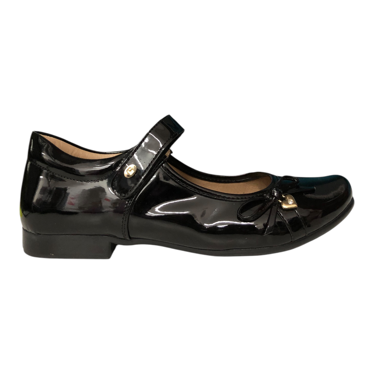 Zapato Charol Color Negro Para Niña Coqueta
