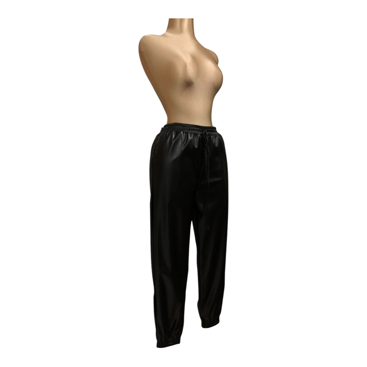 Pantalón Color Negro Efecto Piel ERIVEL