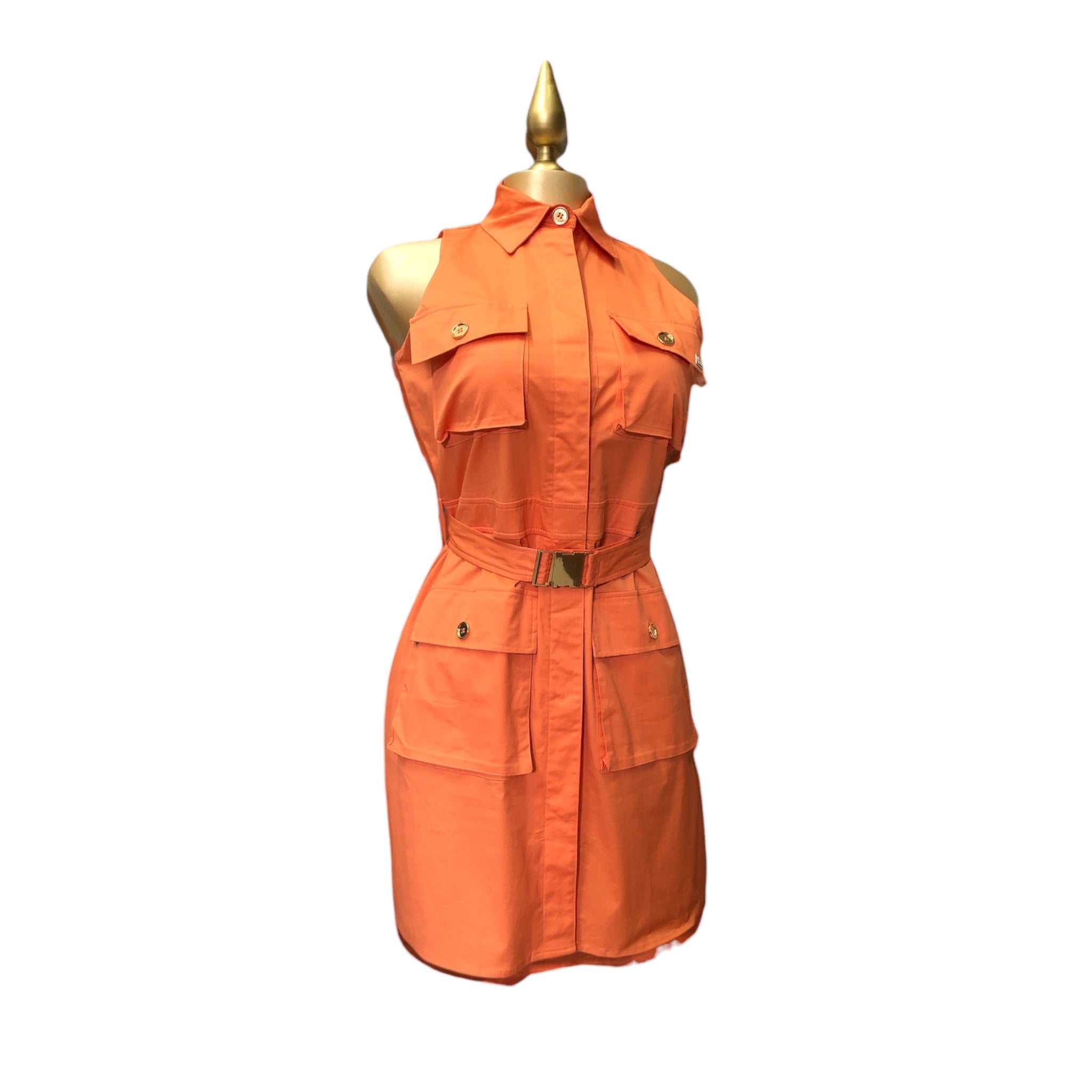 Vestido Sin Mangas Naranja LC