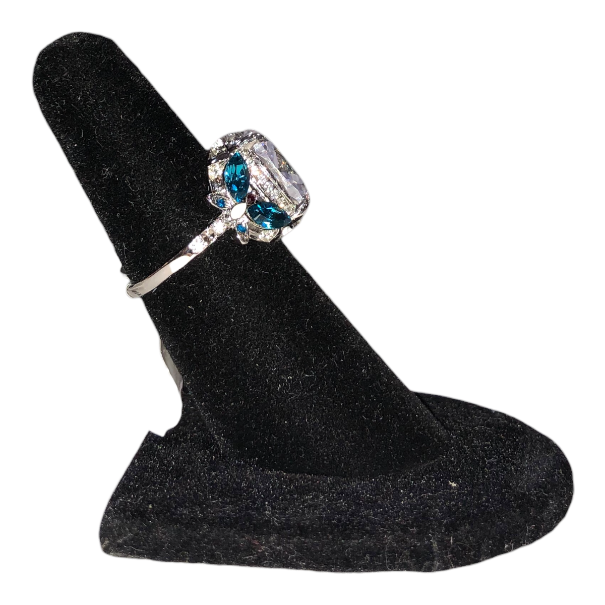 Anillo Piedra Cuadrada/ Mariposas