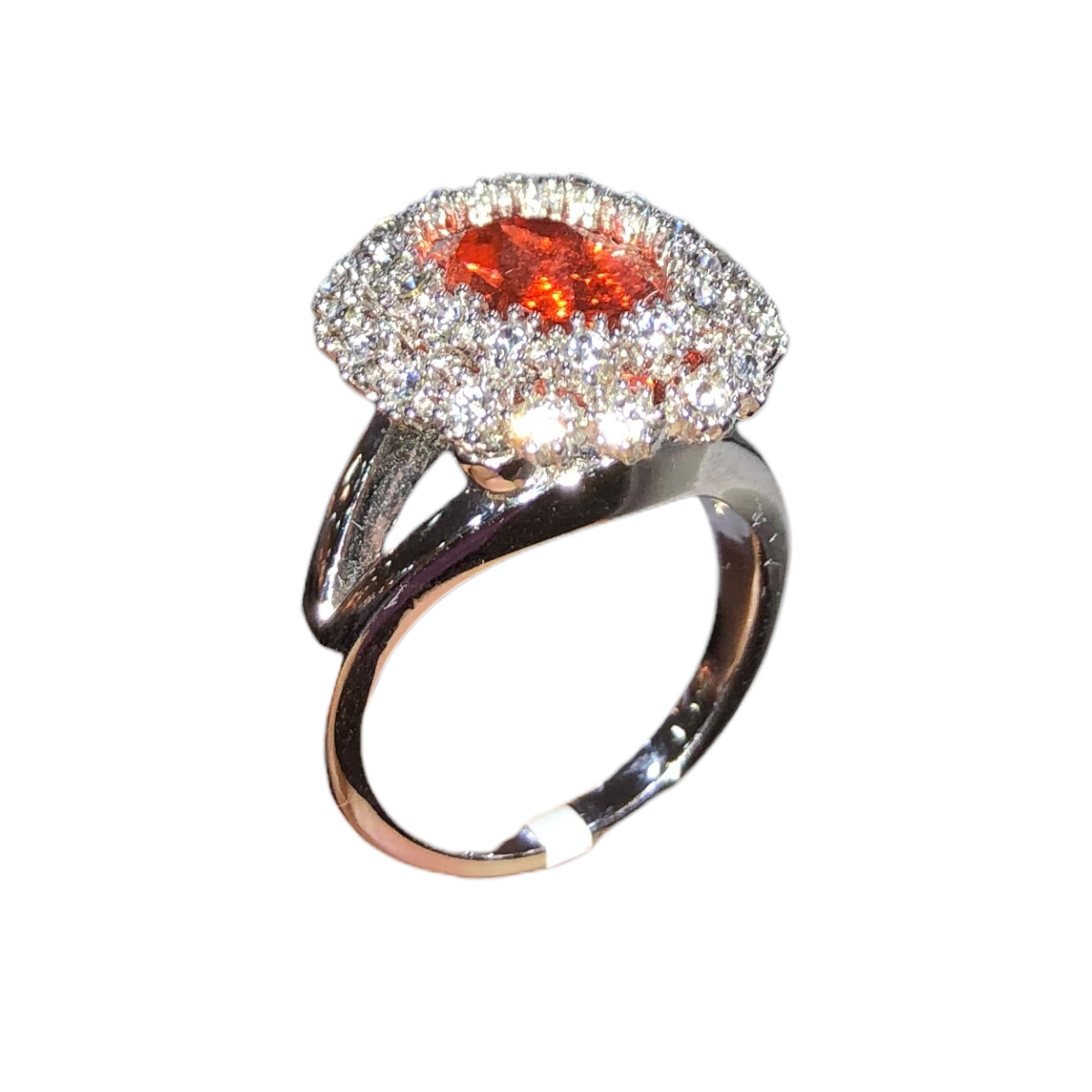 Anillo Piedra Ovalada Roja