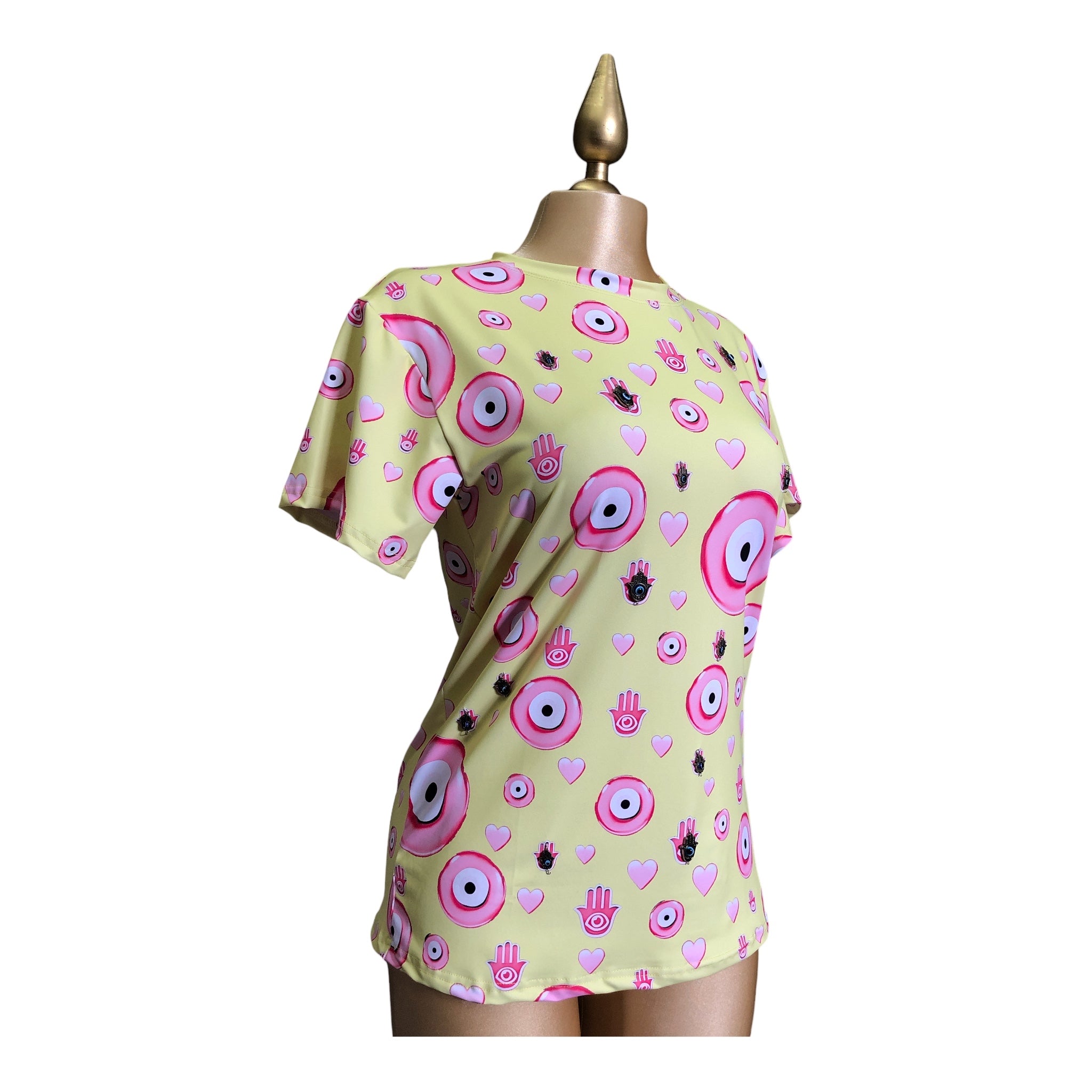 Playera Amarilla Ojos Turcos LC