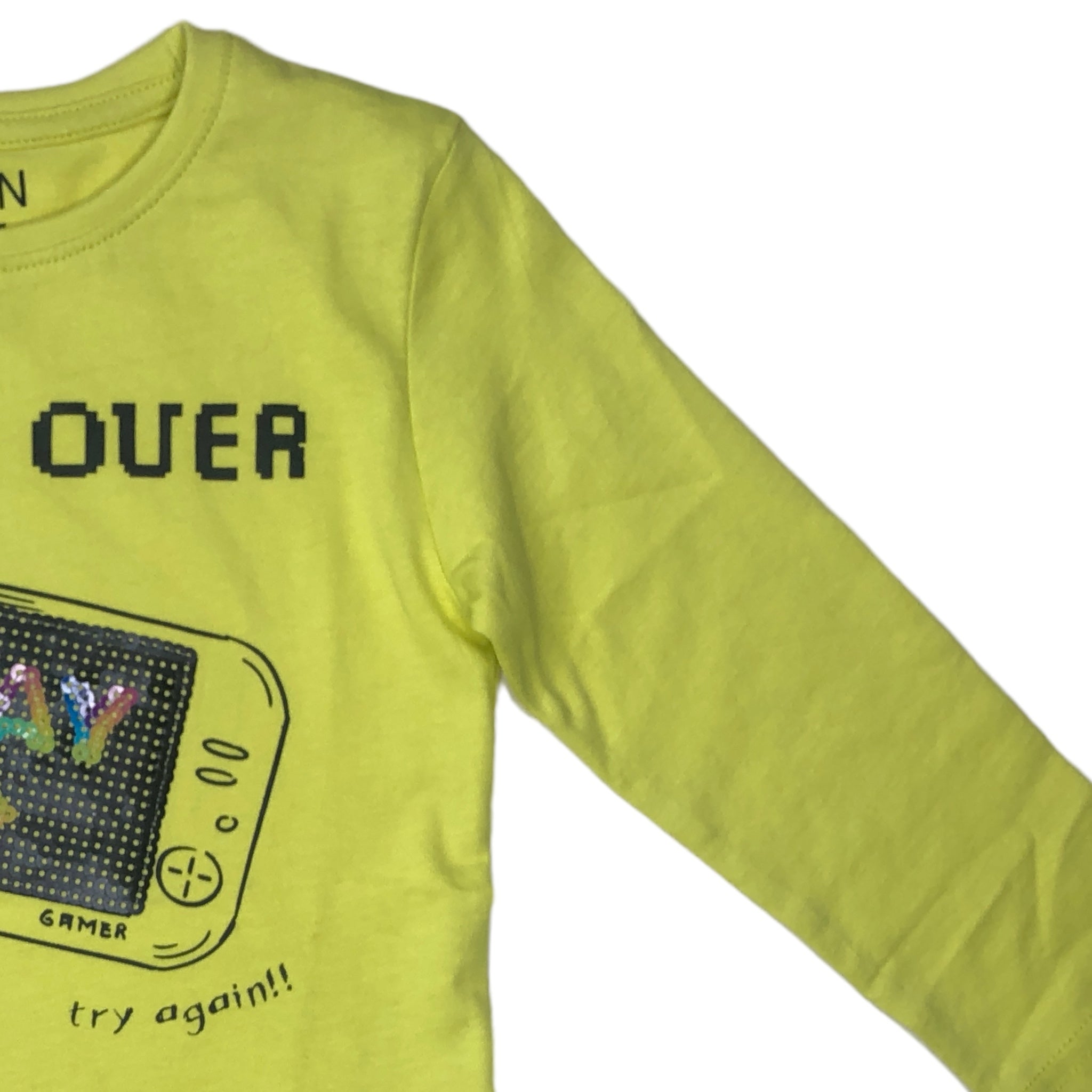 Playera “GAME OVER” verde pistacho para niño Losan