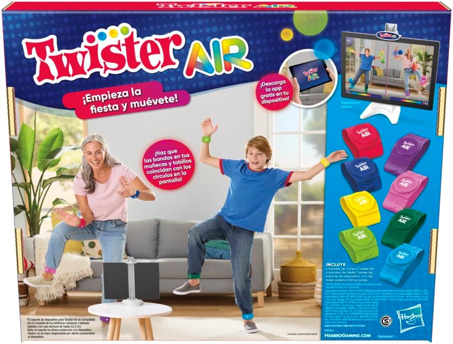 Twister Aire Juego de Equilibrio con aplicación de Realidad Aumentada Hasbro Gaming