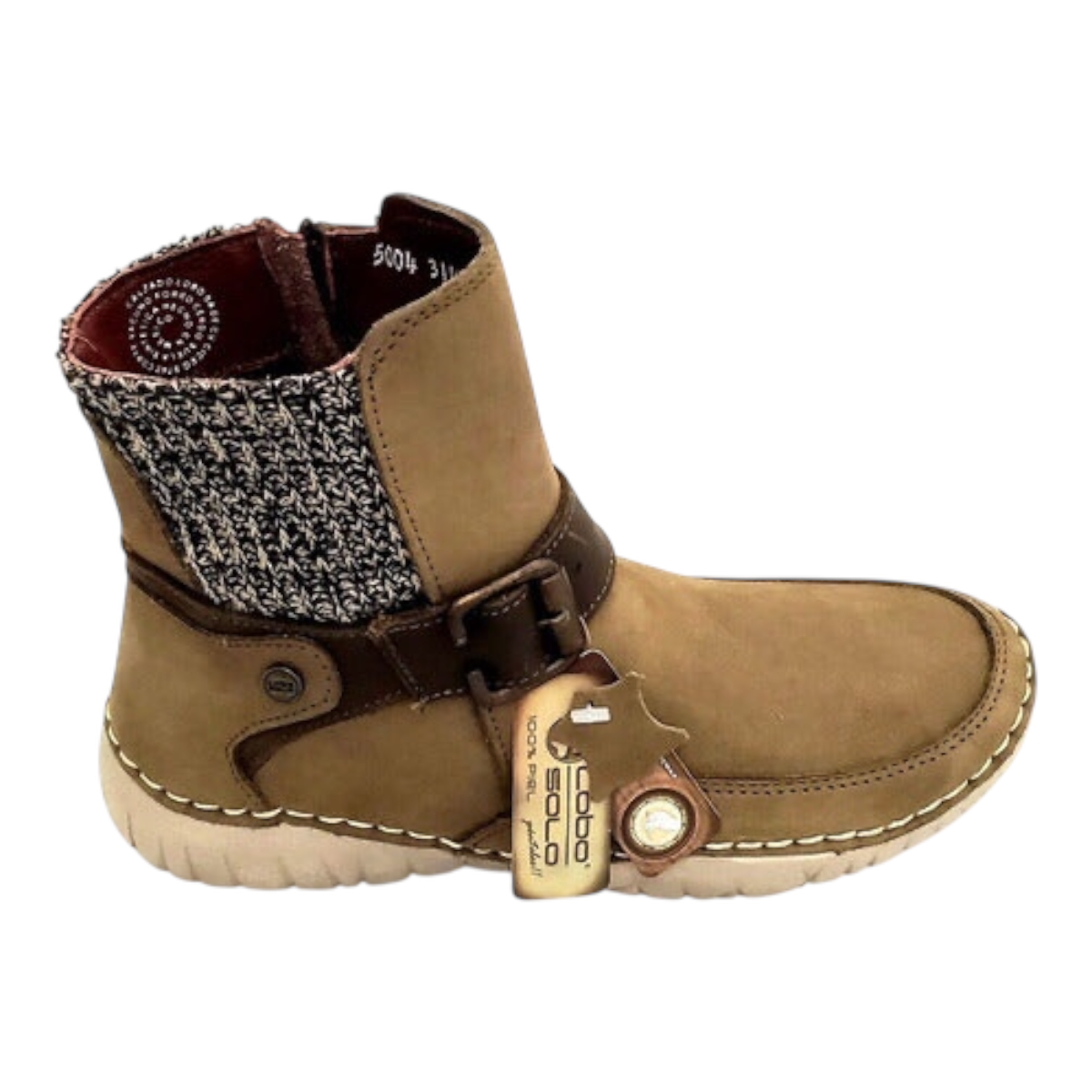 Bota dama “NOBUCK GREY” Lobo Solo