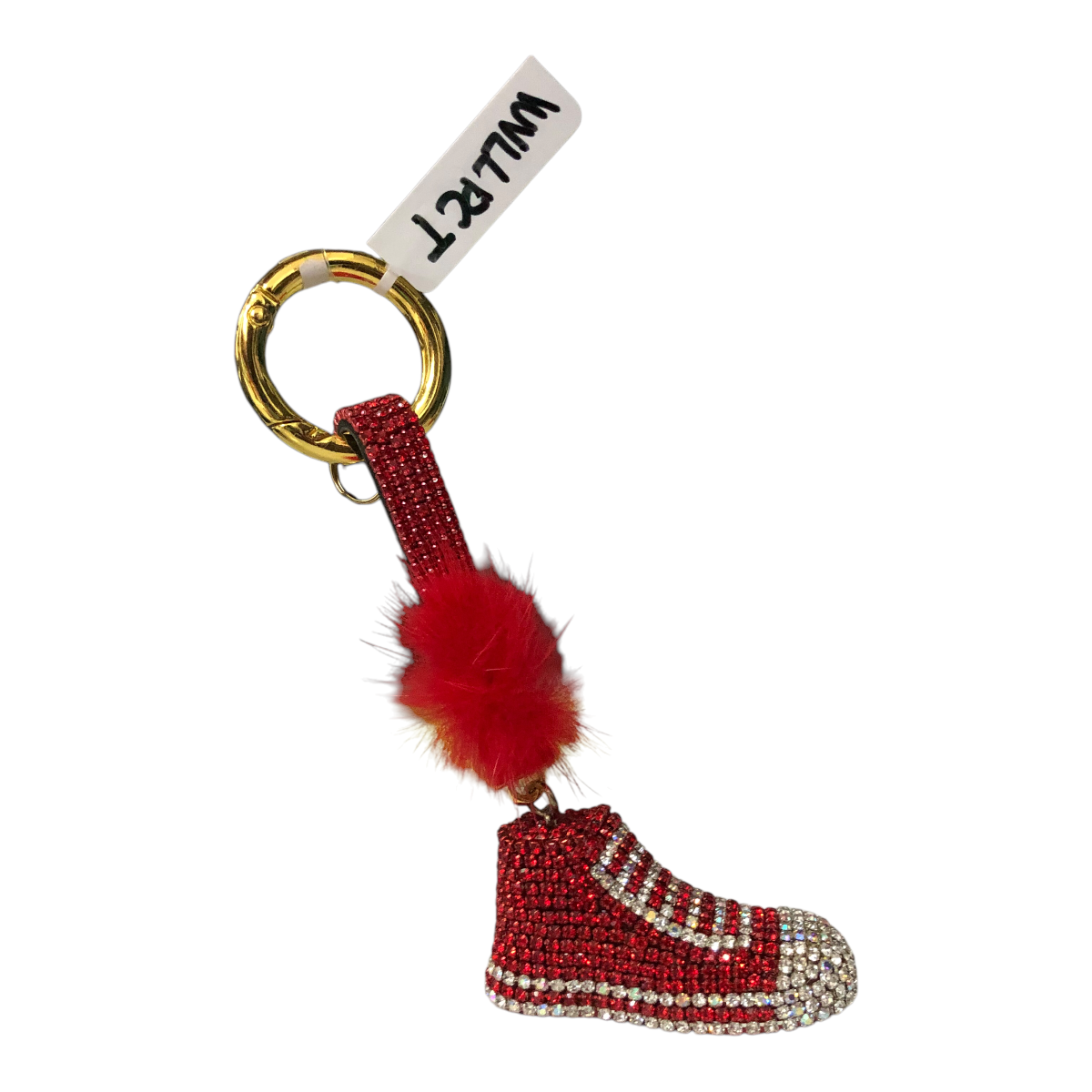 Llavero De Tenis Mini Pompón Pedrería