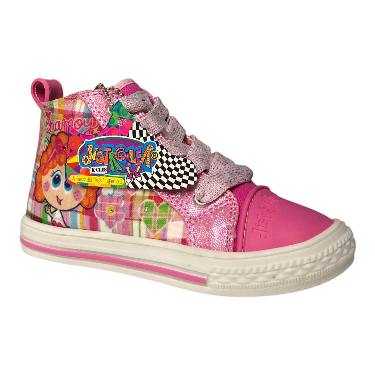 Tenis Bota Color Rosa Para Niña Distroller