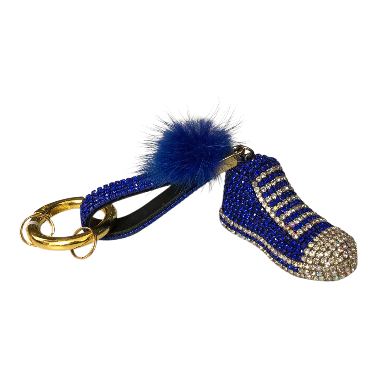 Llavero De Tenis Mini Pompón Pedrería