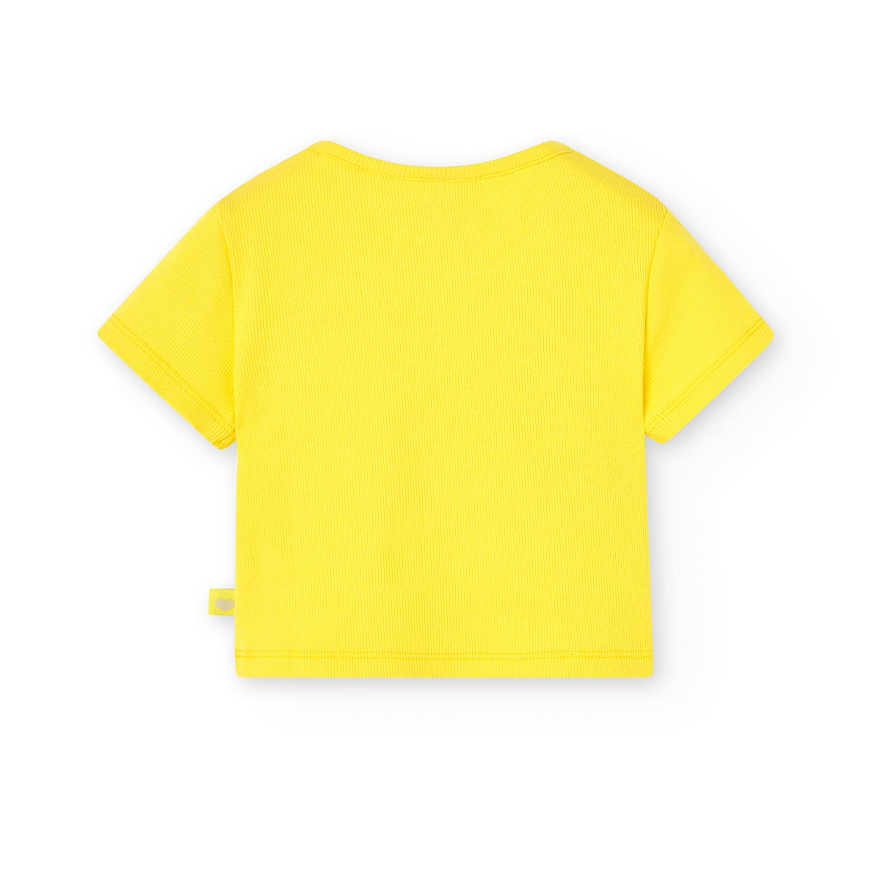 Playera De Punto Canalé Amarilla Para Niña BOBOLI