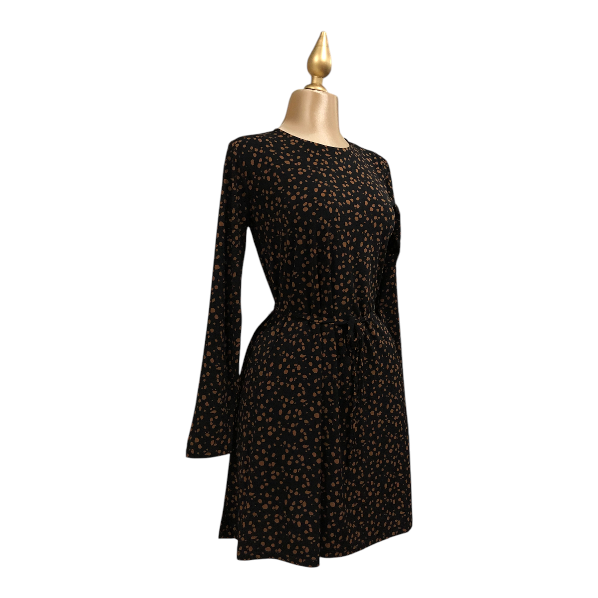 Vestido Color Negro Manchas Para Dama LSN