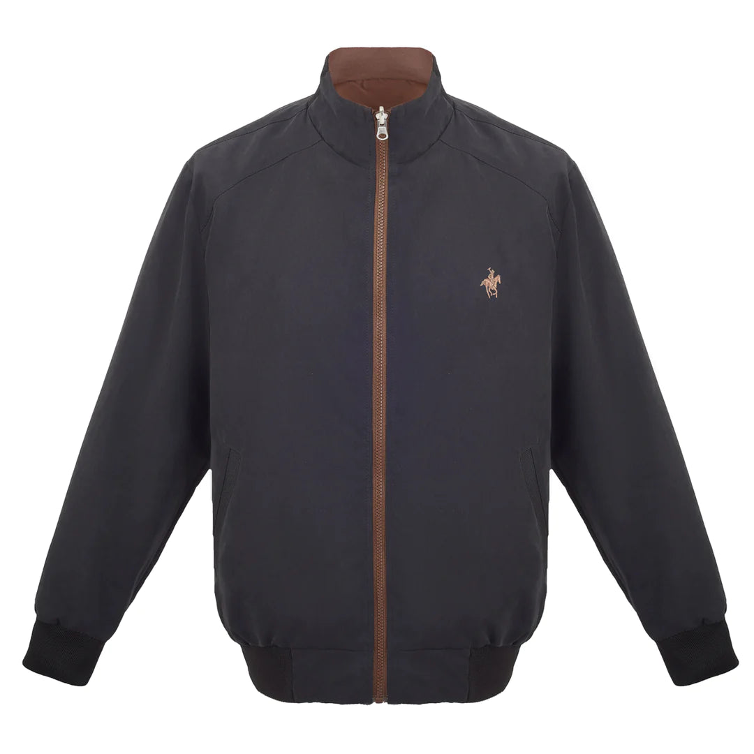 Chamarra Doble Vista Color Camello/Negro Rock Hampton Polo Team