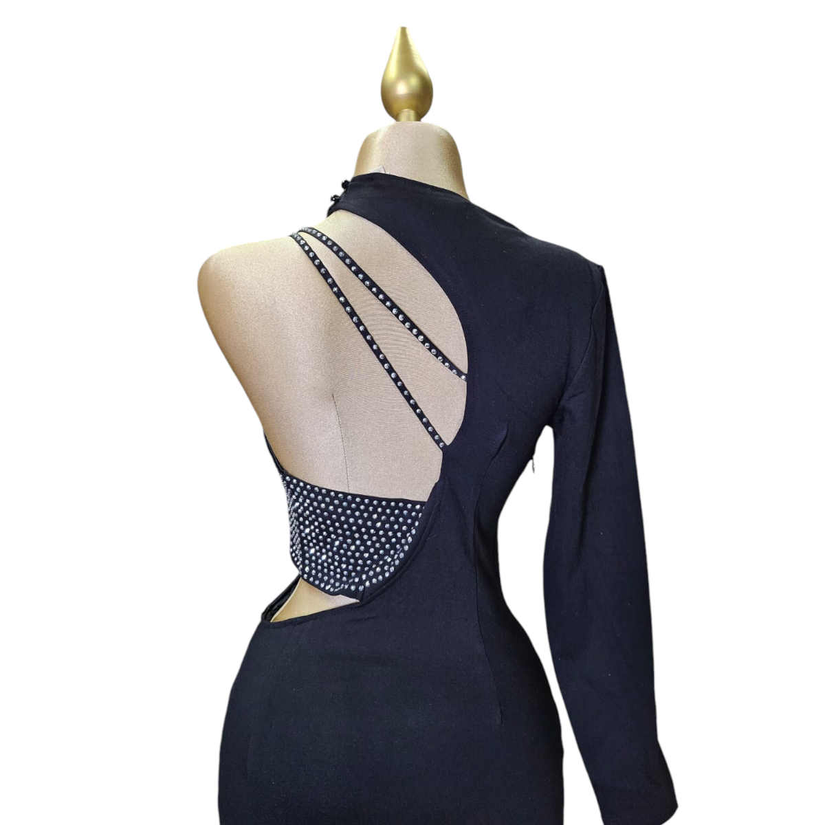 Vestido De Noche Largo Color Negro Para Dama LC