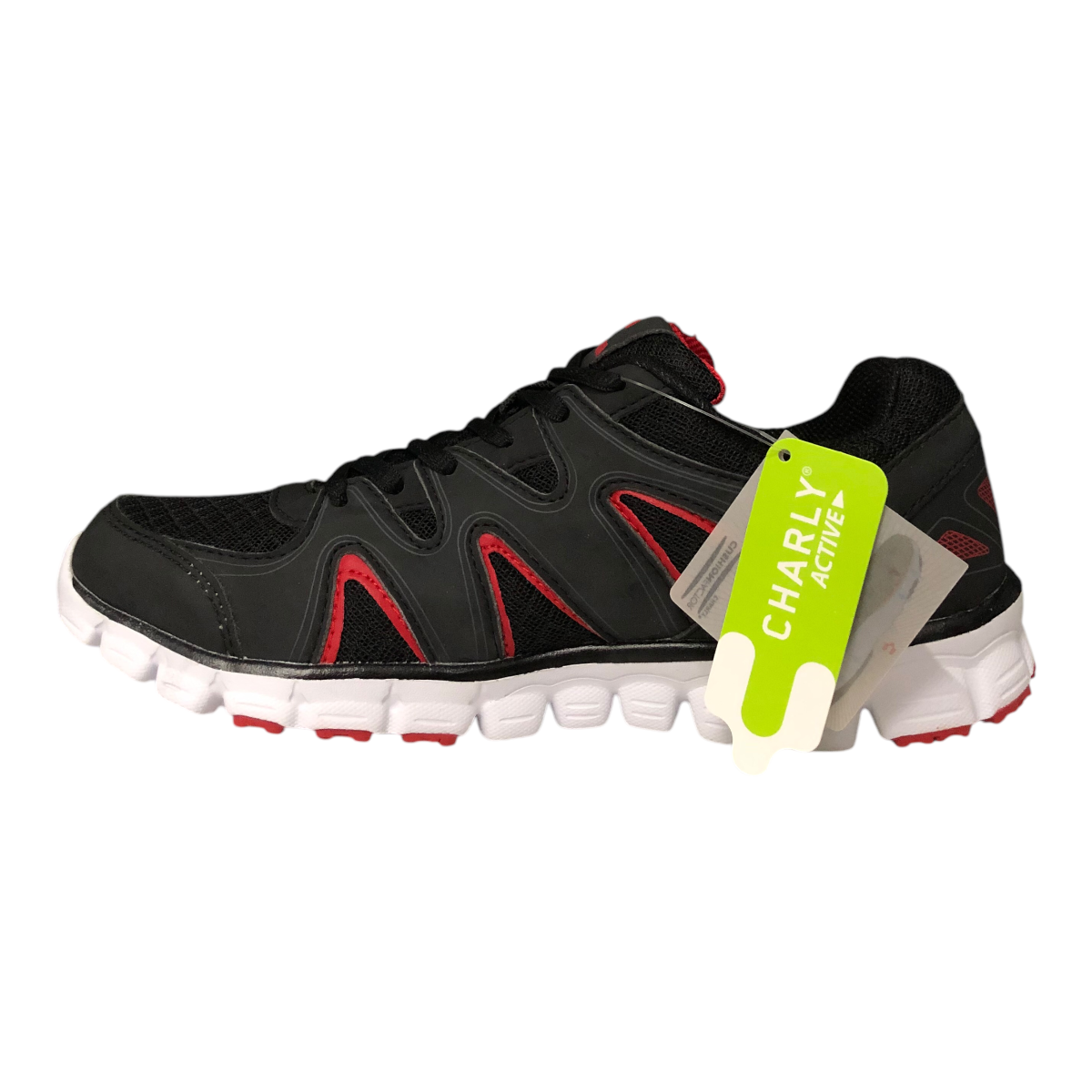 Tenis Deportivo Negro/Rojo Para Caballero Charly