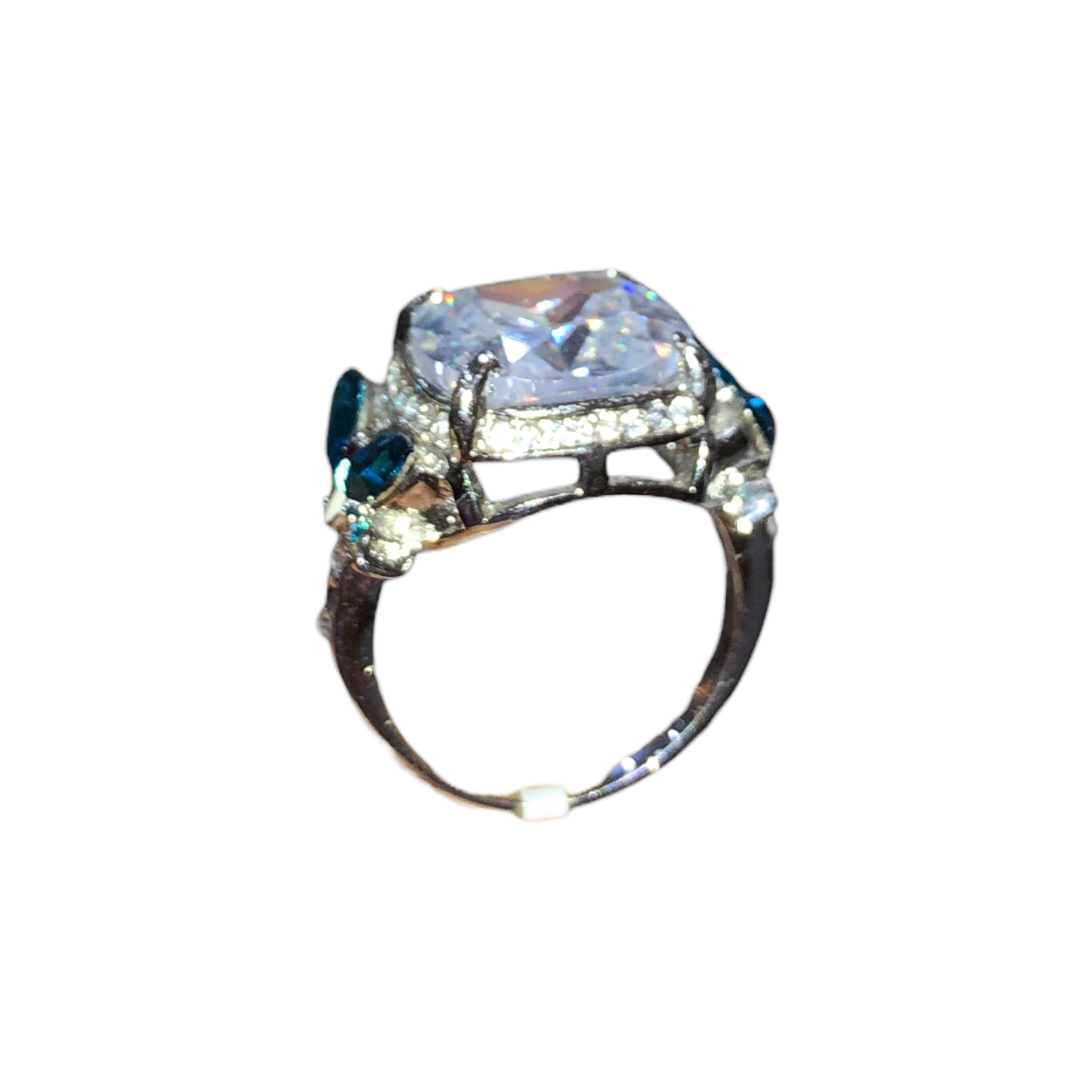 Anillo Piedra Cuadrada/ Mariposas