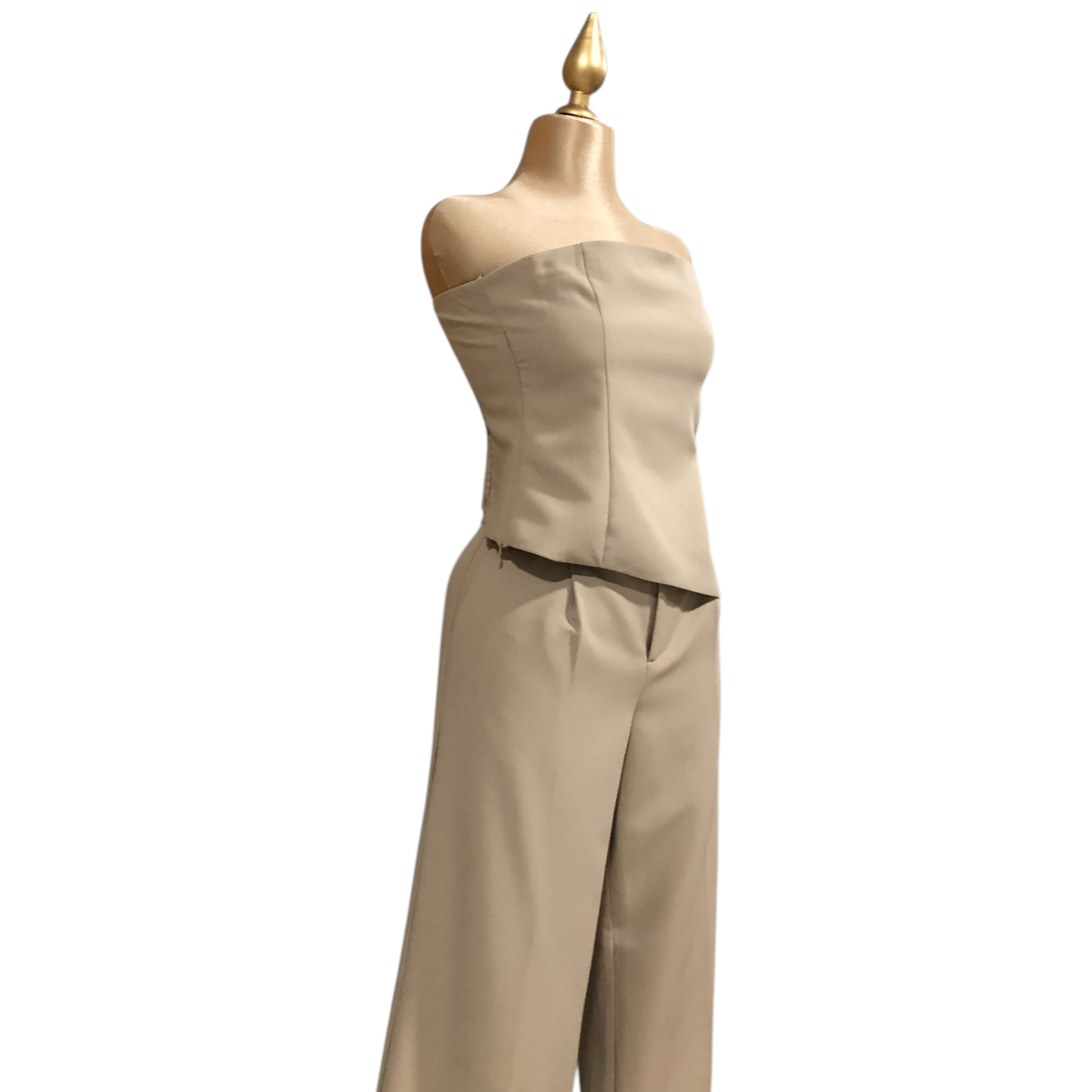 Conjunto 2 Piezas Color Khaki Para Dama Vogue Vibes