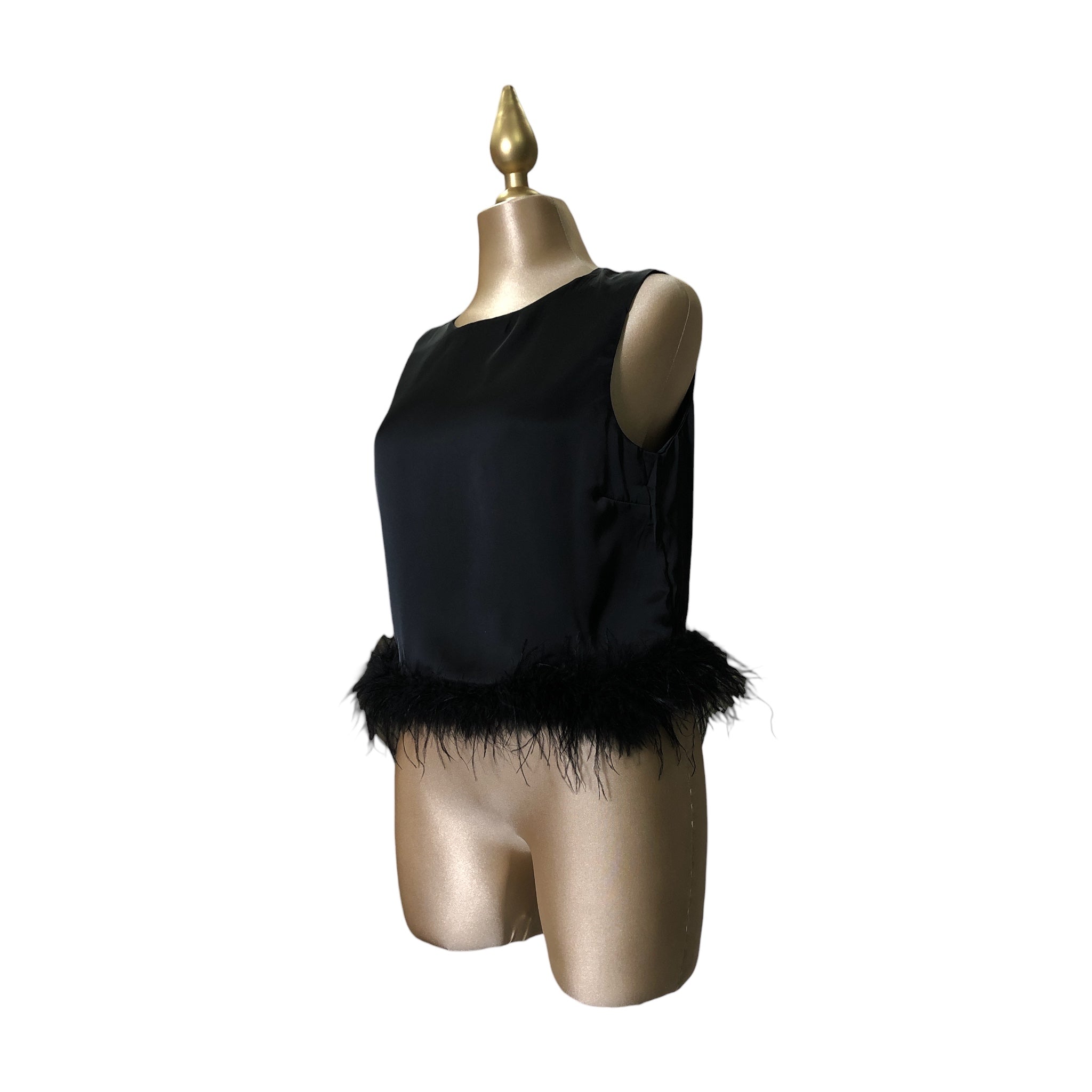 Blusa Top De Plumas LC