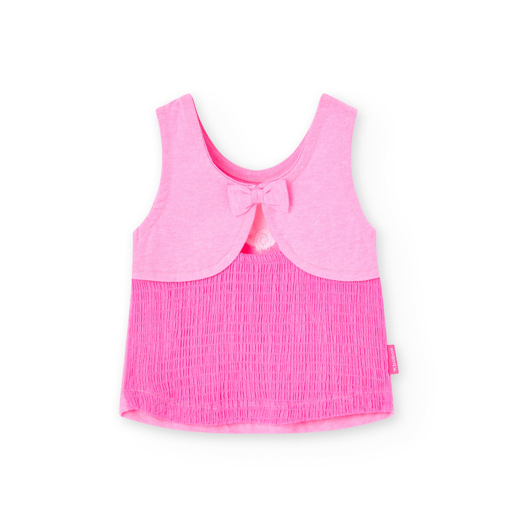 Playera Punto Combinado Flour Para Niña BOBOLI