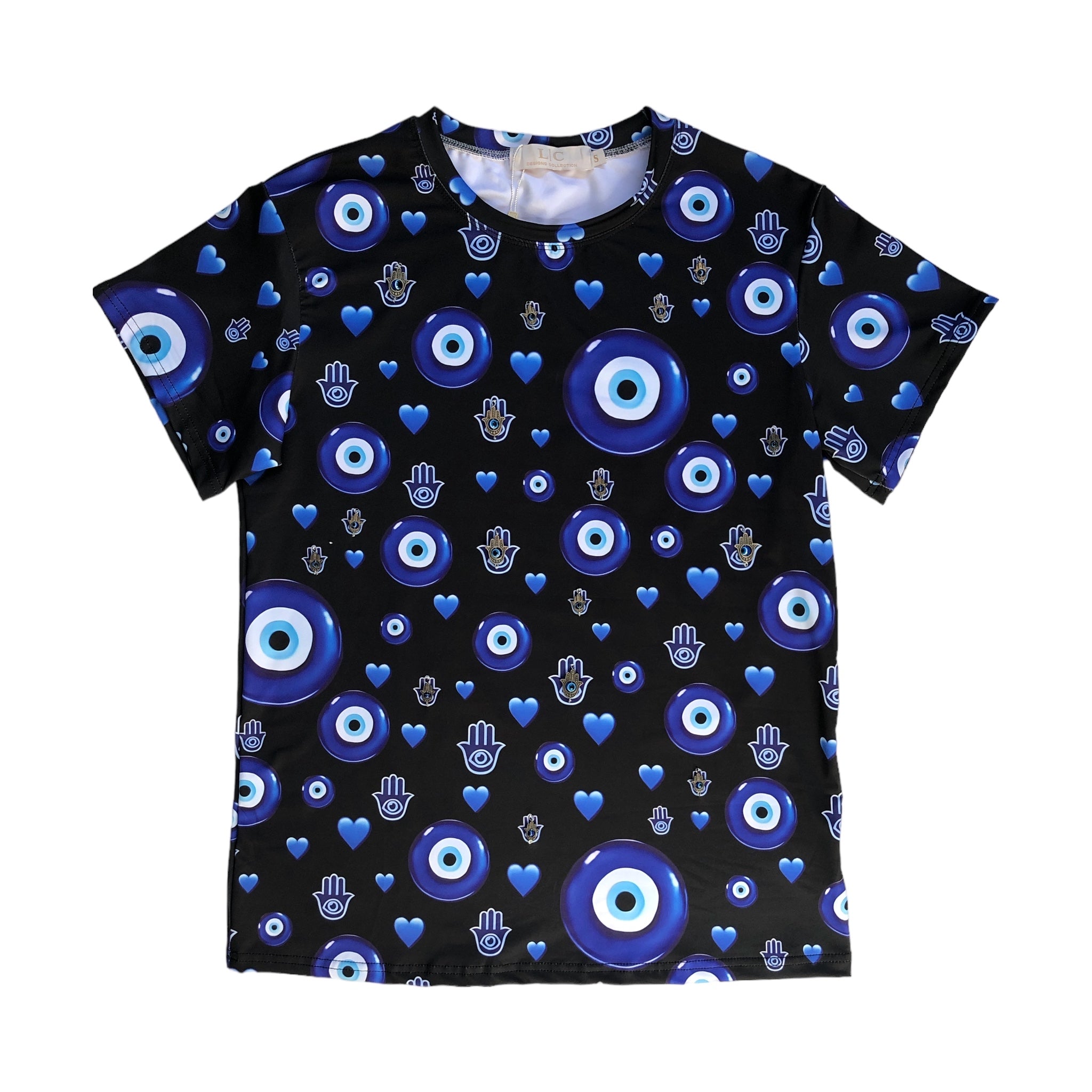 Playera Ojo Turco Black Curvy LC