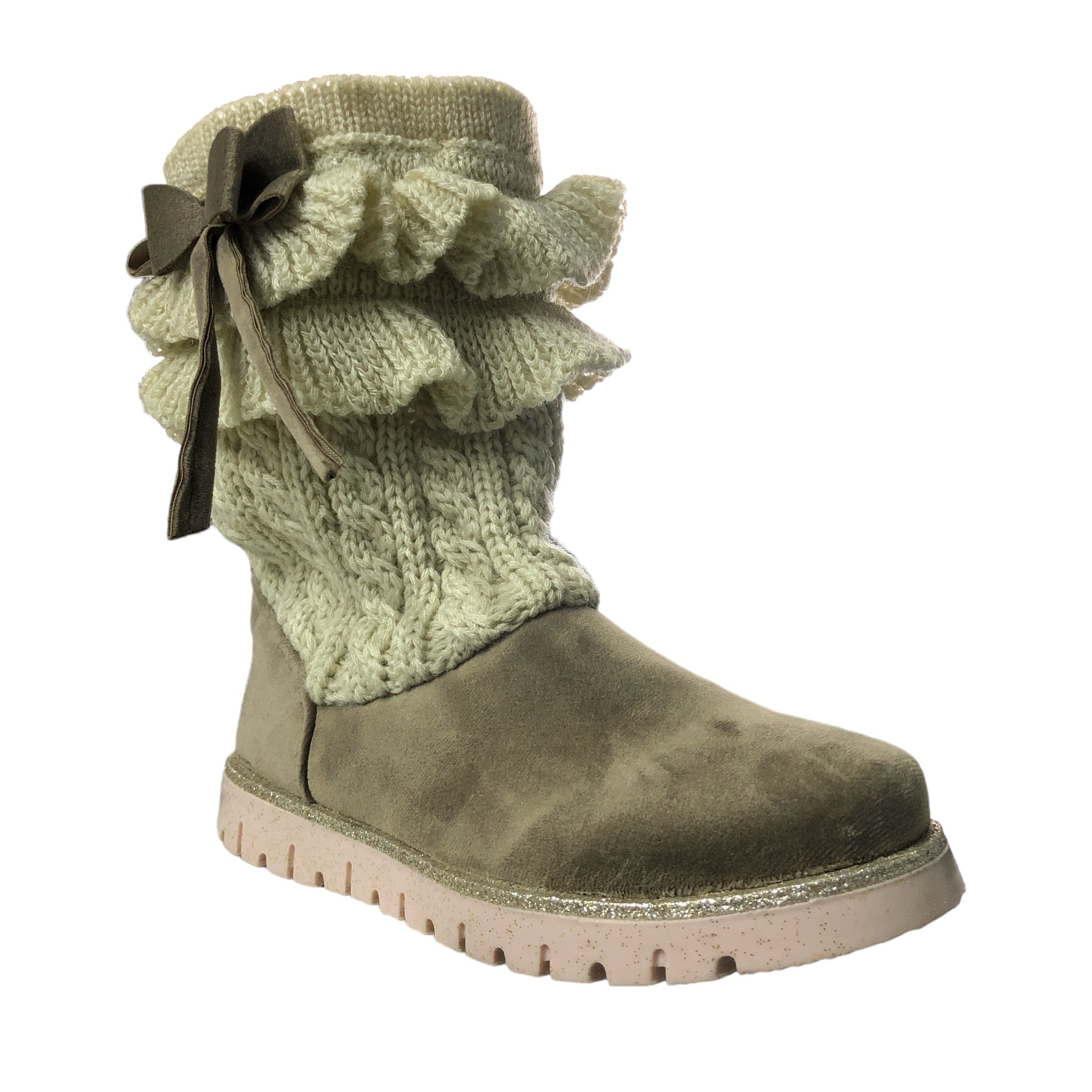 Botas Para Niña Color Beige Coqueta