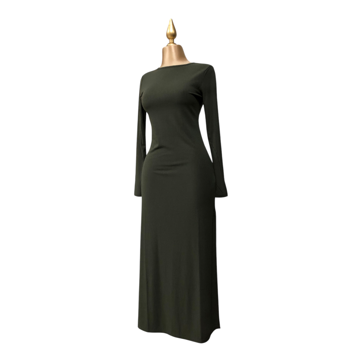 Vestido Largo Color Verde Para Dama LSN