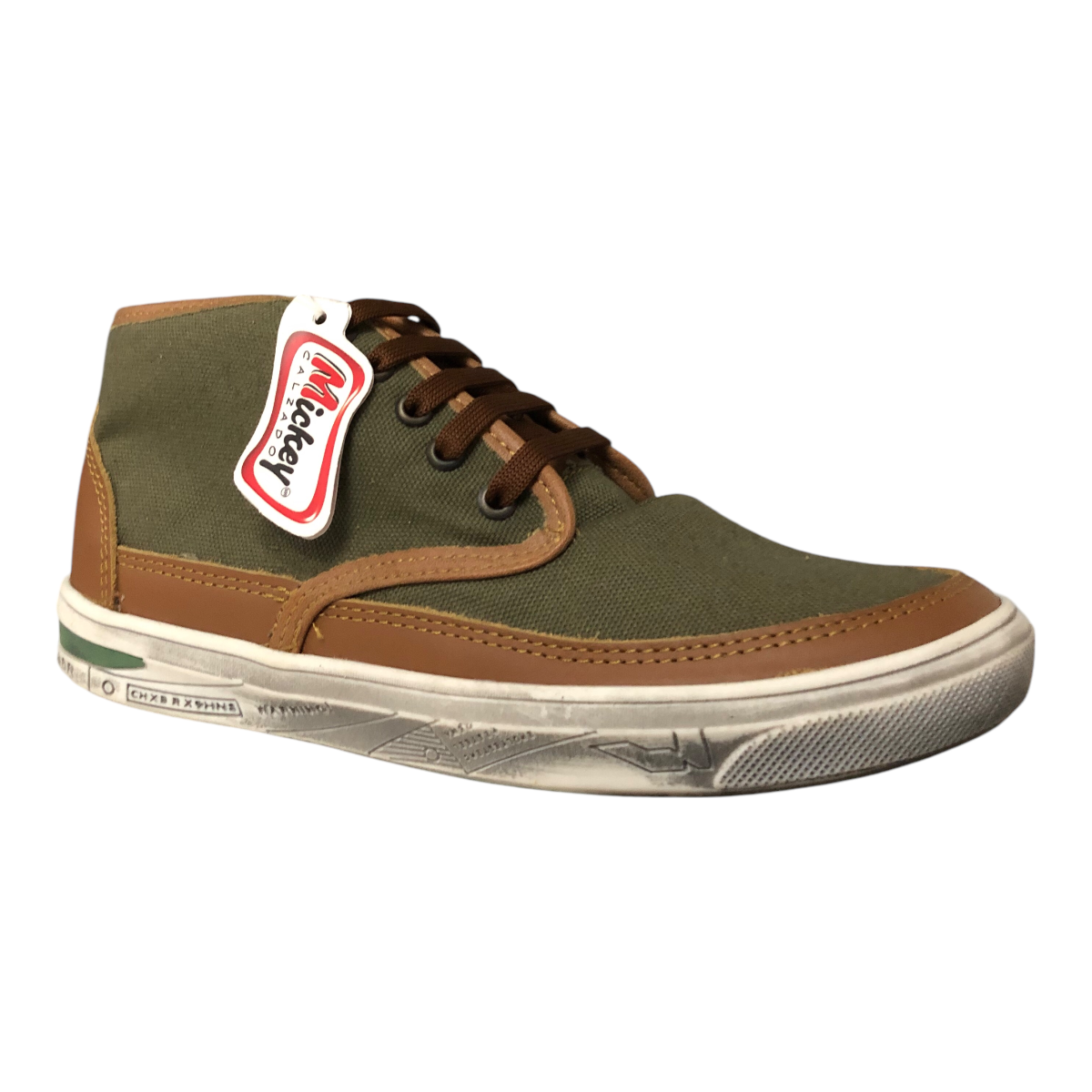 Tenis Bota Olivo/Camel Para Niño Mickey Calzado