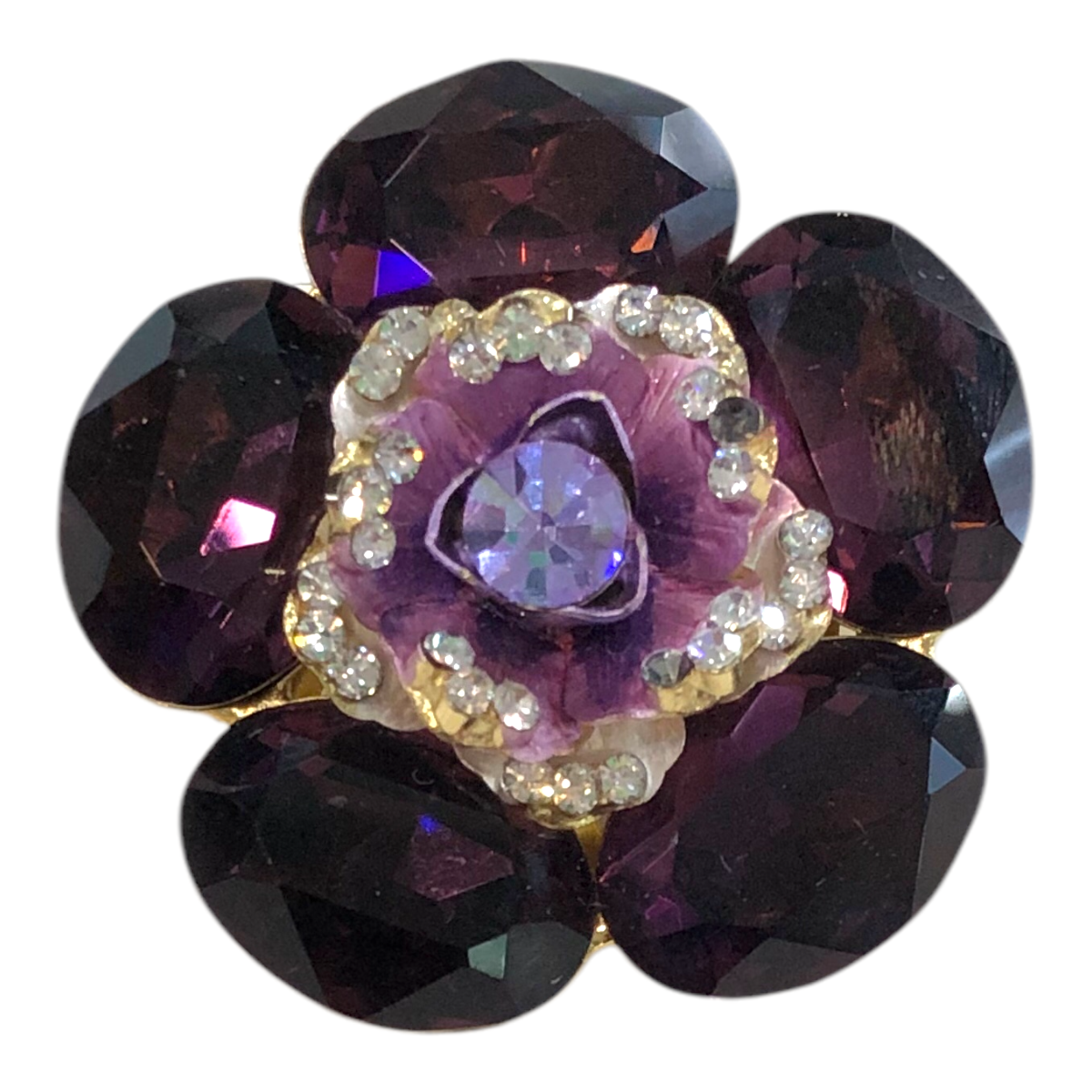 Broche Para Ropa De Mujer Flor Morada