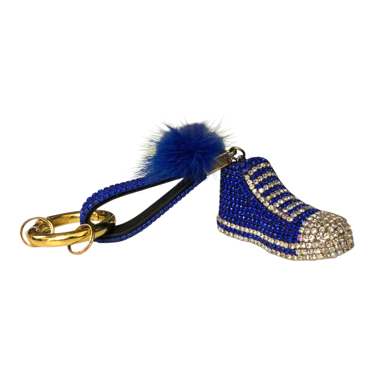Llavero De Tenis Mini Pompón Pedrería