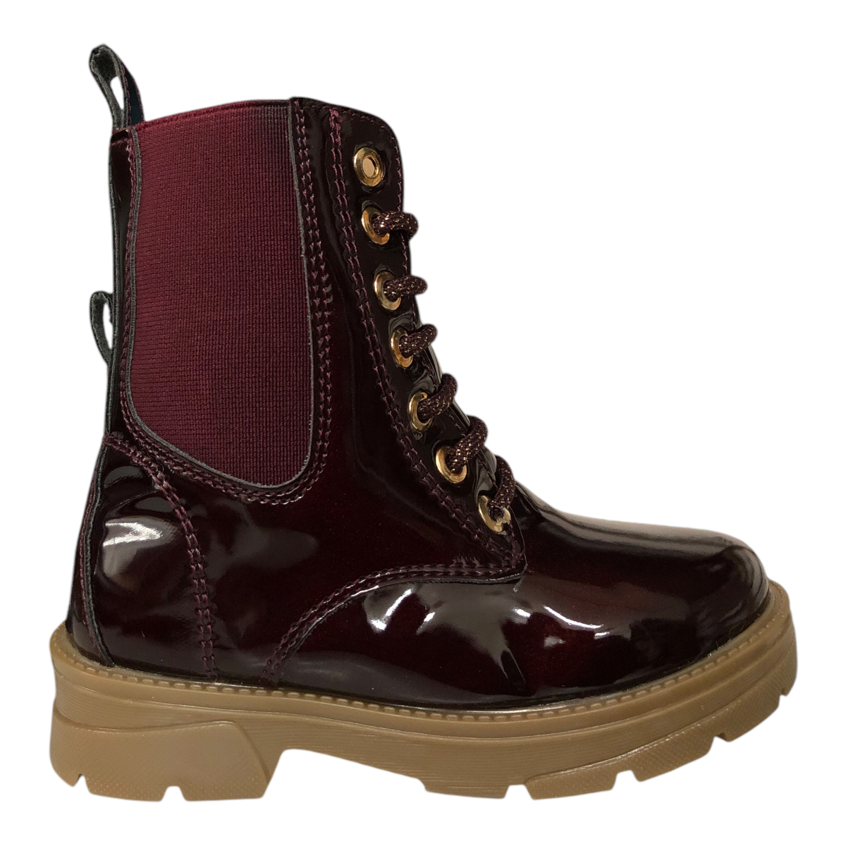 Bota Charol Merlot Para Niña Patey Girls