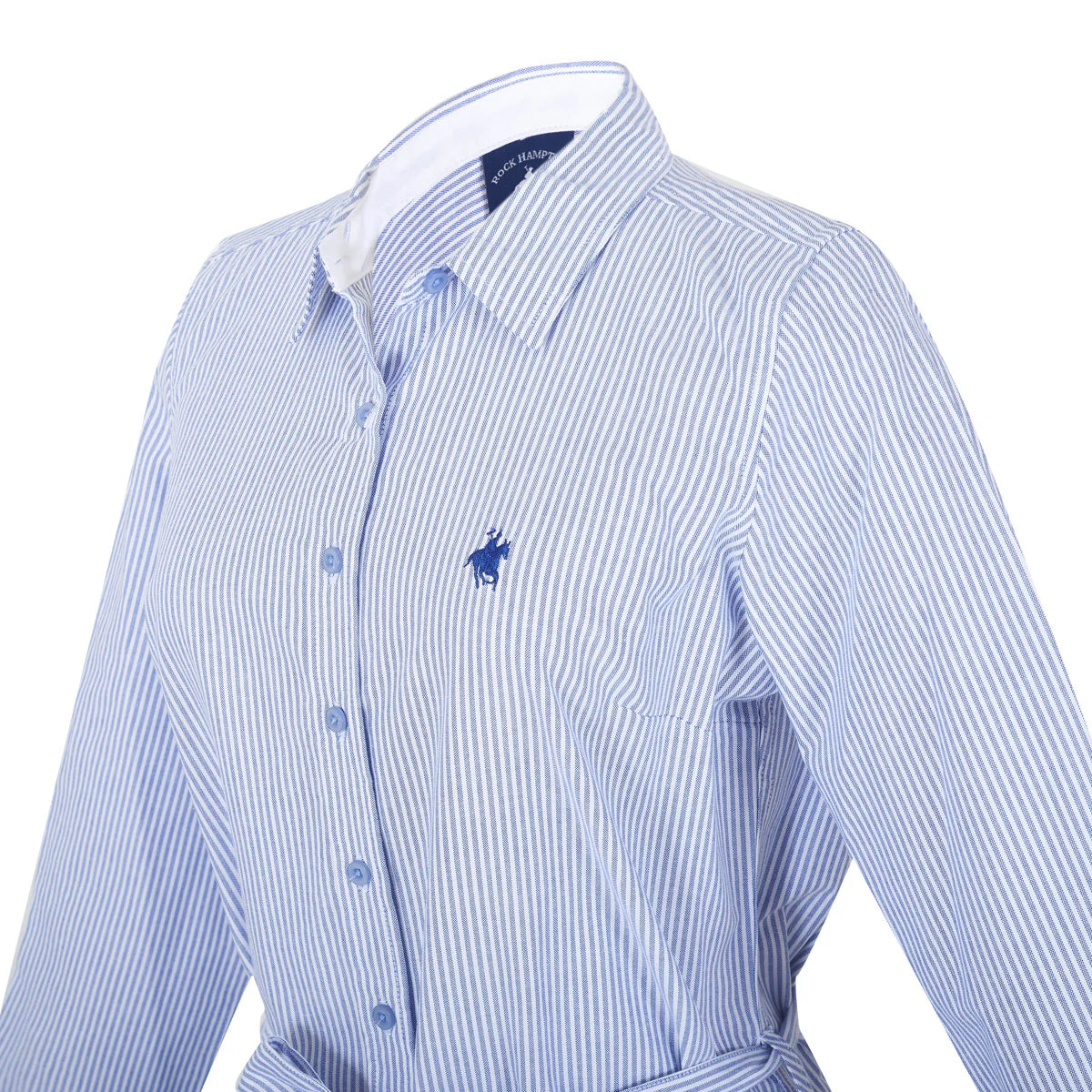 Vestido Camisero Color Azul Rock Hampton Polo Team