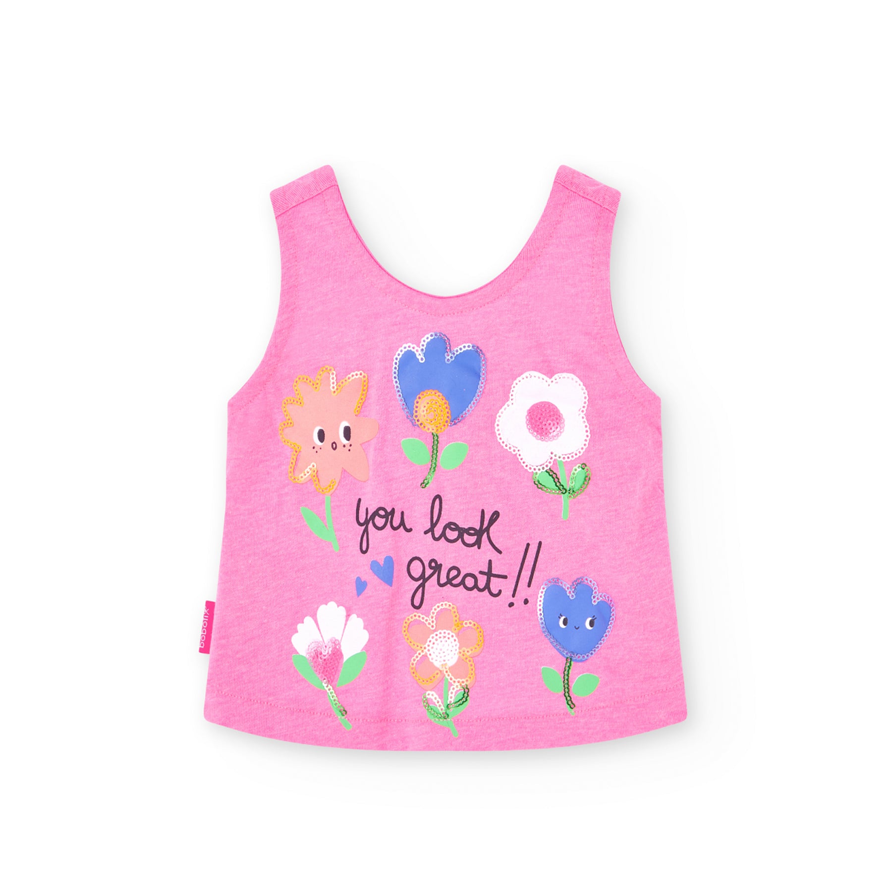 Playera Punto Combinado Flour Para Niña BOBOLI