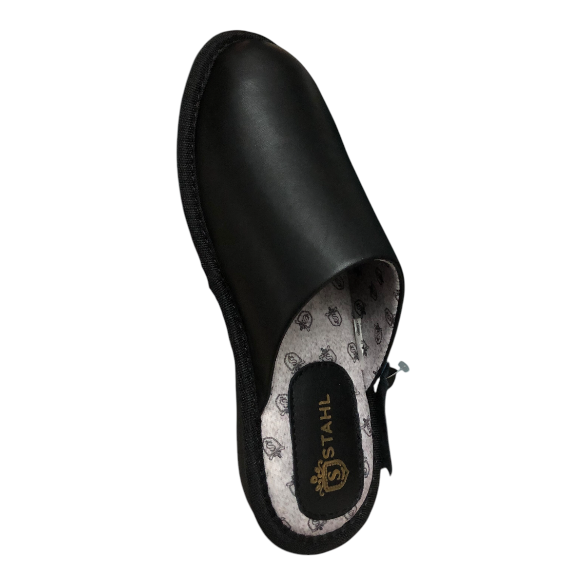Pantufla Piel Genuina Para Dama Color Nergro STAHL