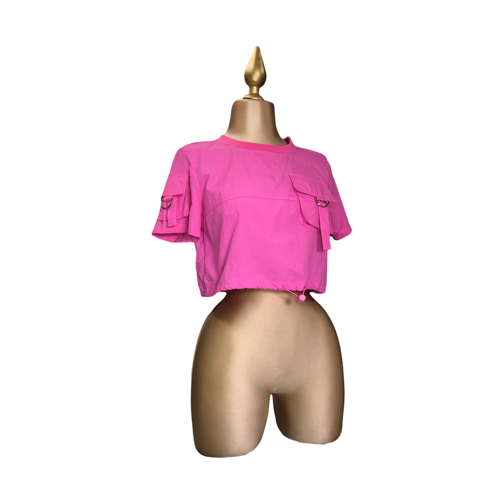 Playera Pink Bajo Con Cordón LC