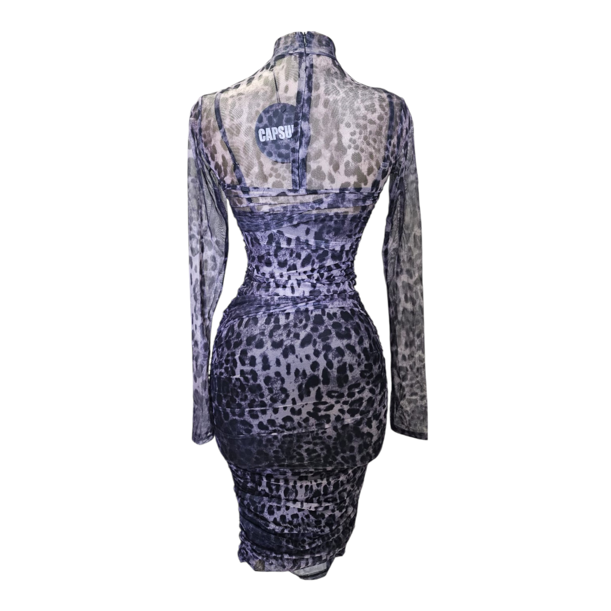 Vestido Estampado Animal Print Para Dama Color Negro CAPSULLE IN LOS ANGELES