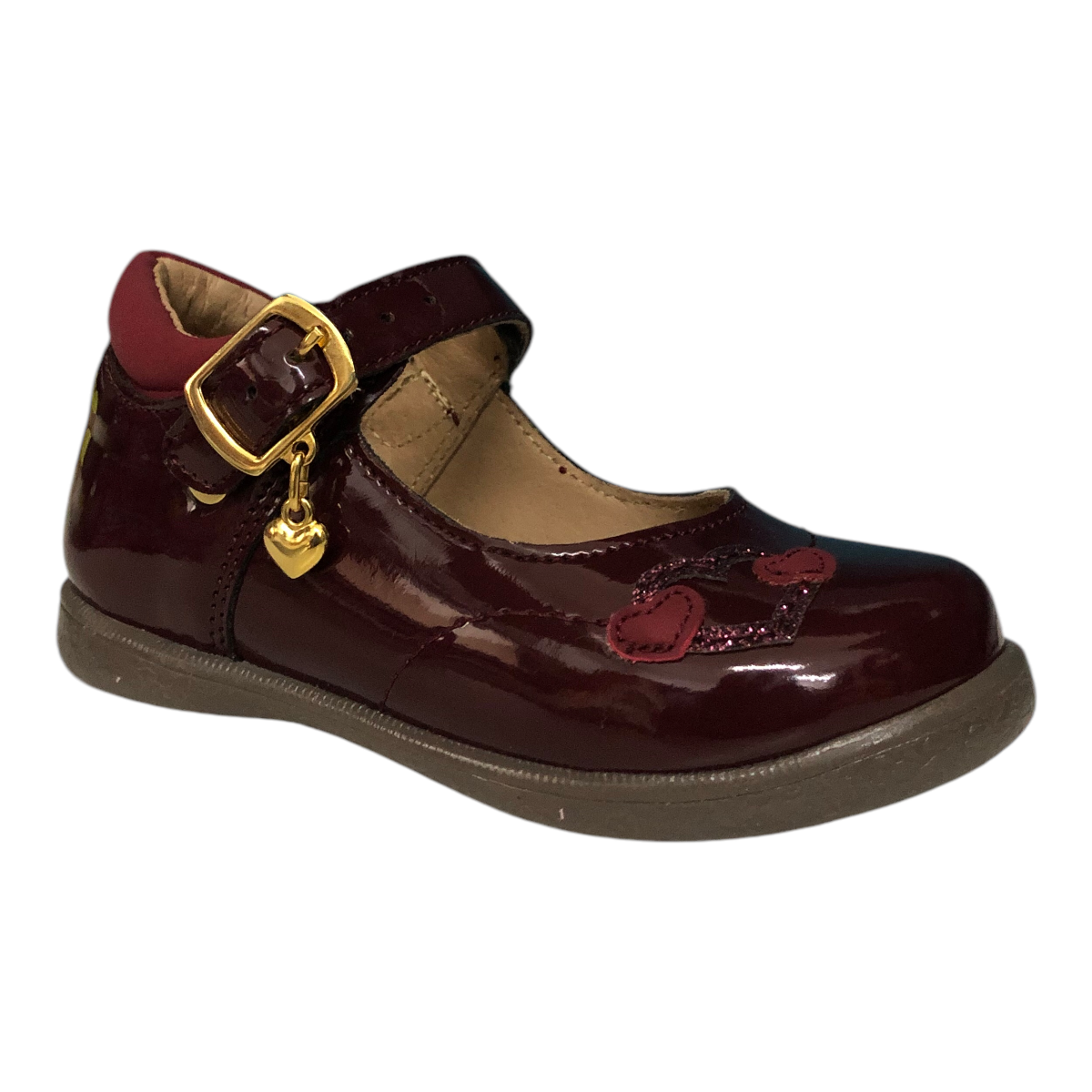 Zapato Charol Color Vino Coqueta