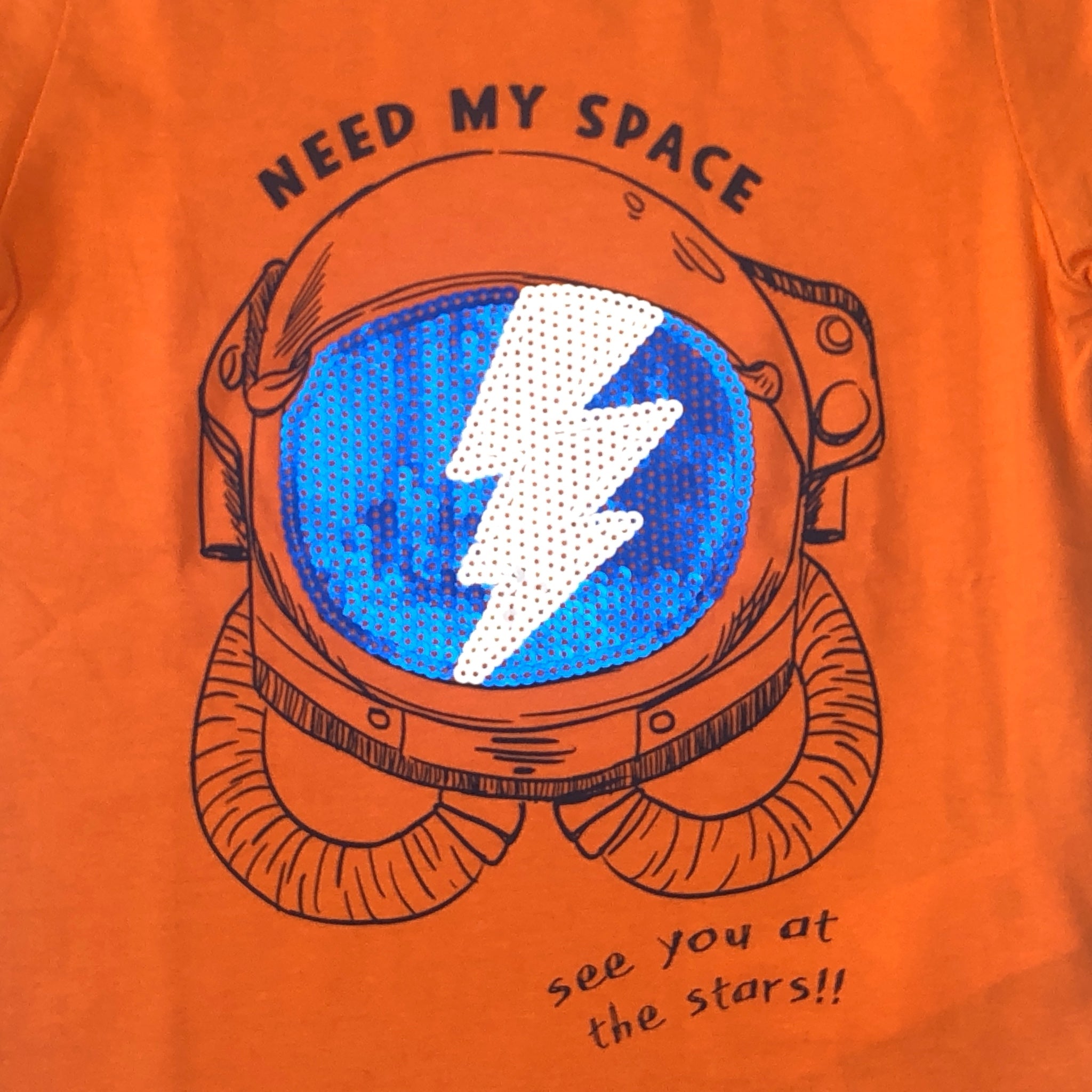 Playera "Need My Space" naranja para niño LOSAN.