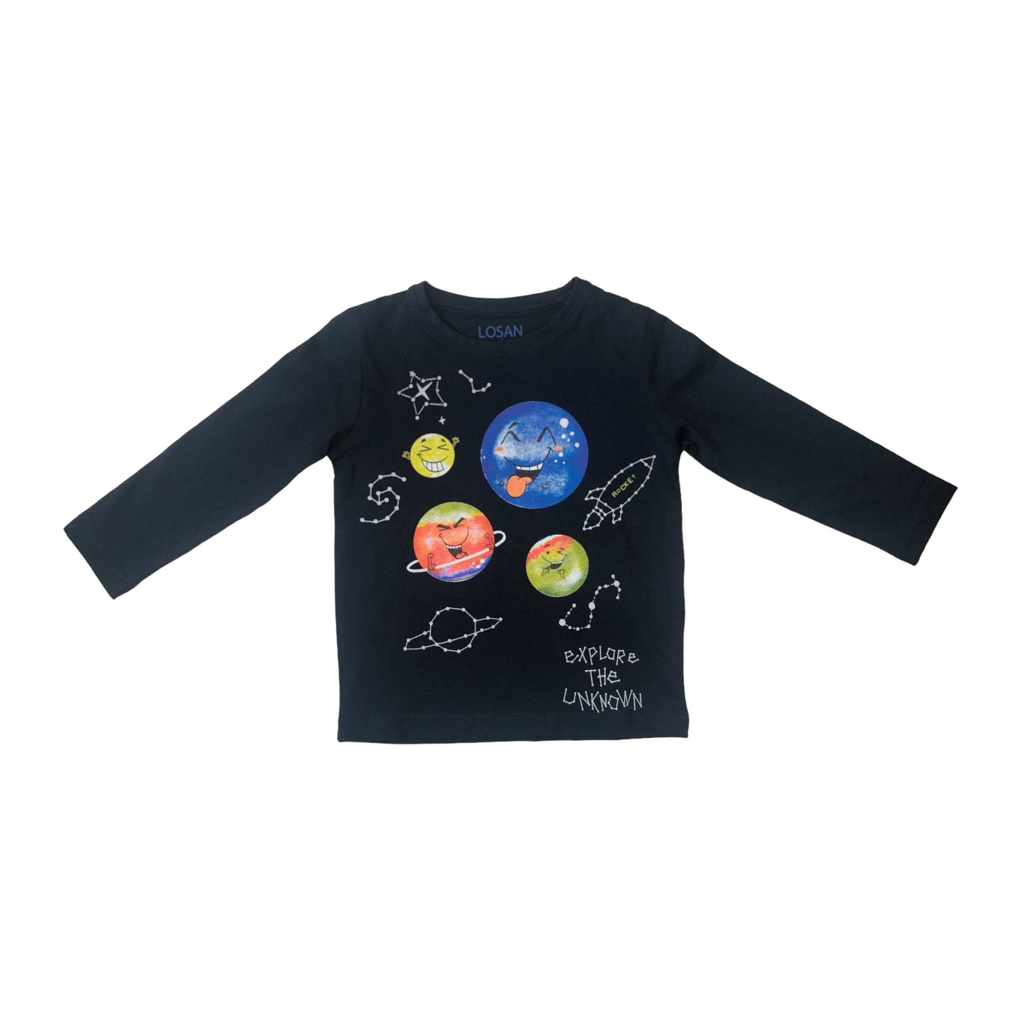 Playera Estampado Planetas para niño Losan