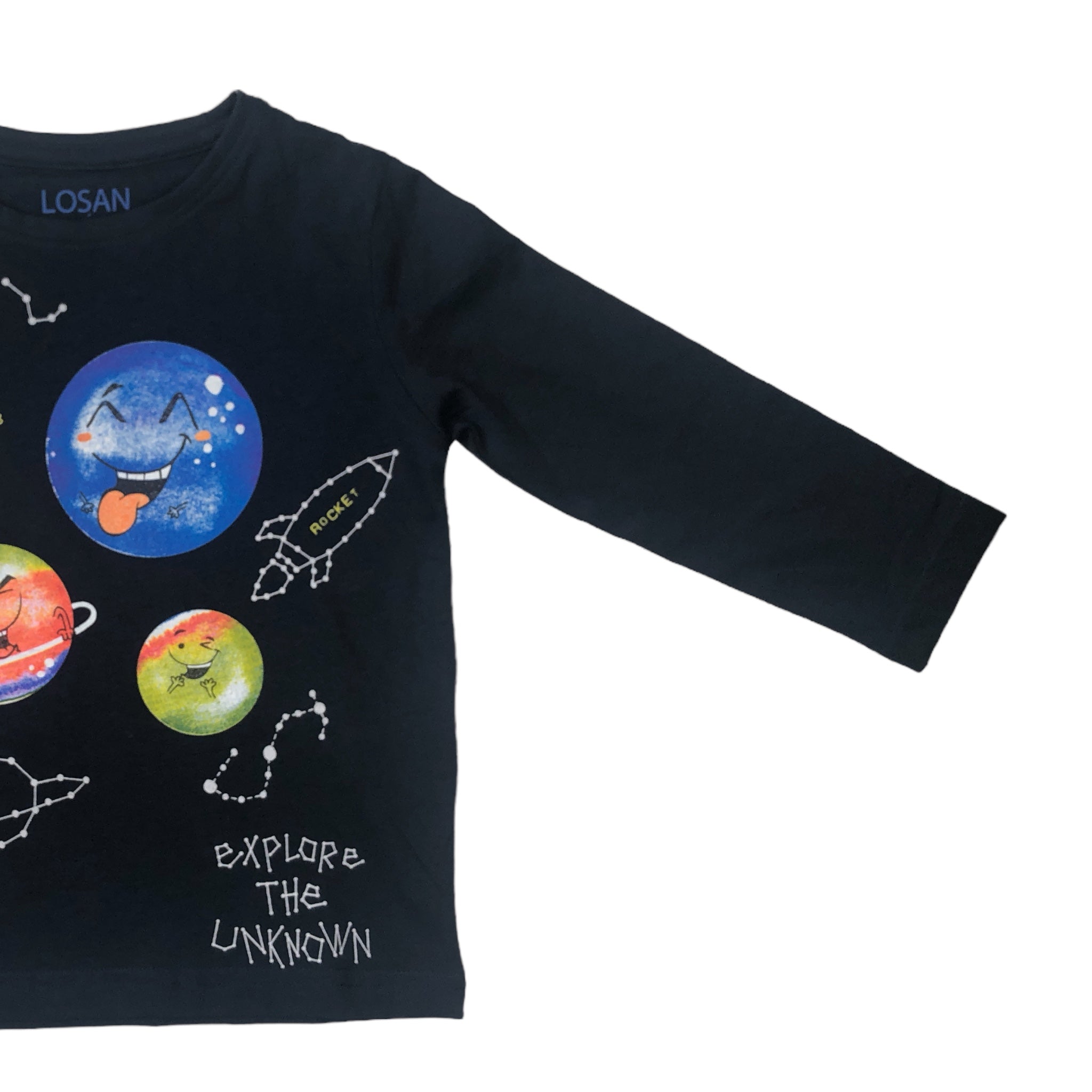 Playera Estampado Planetas para niño Losan