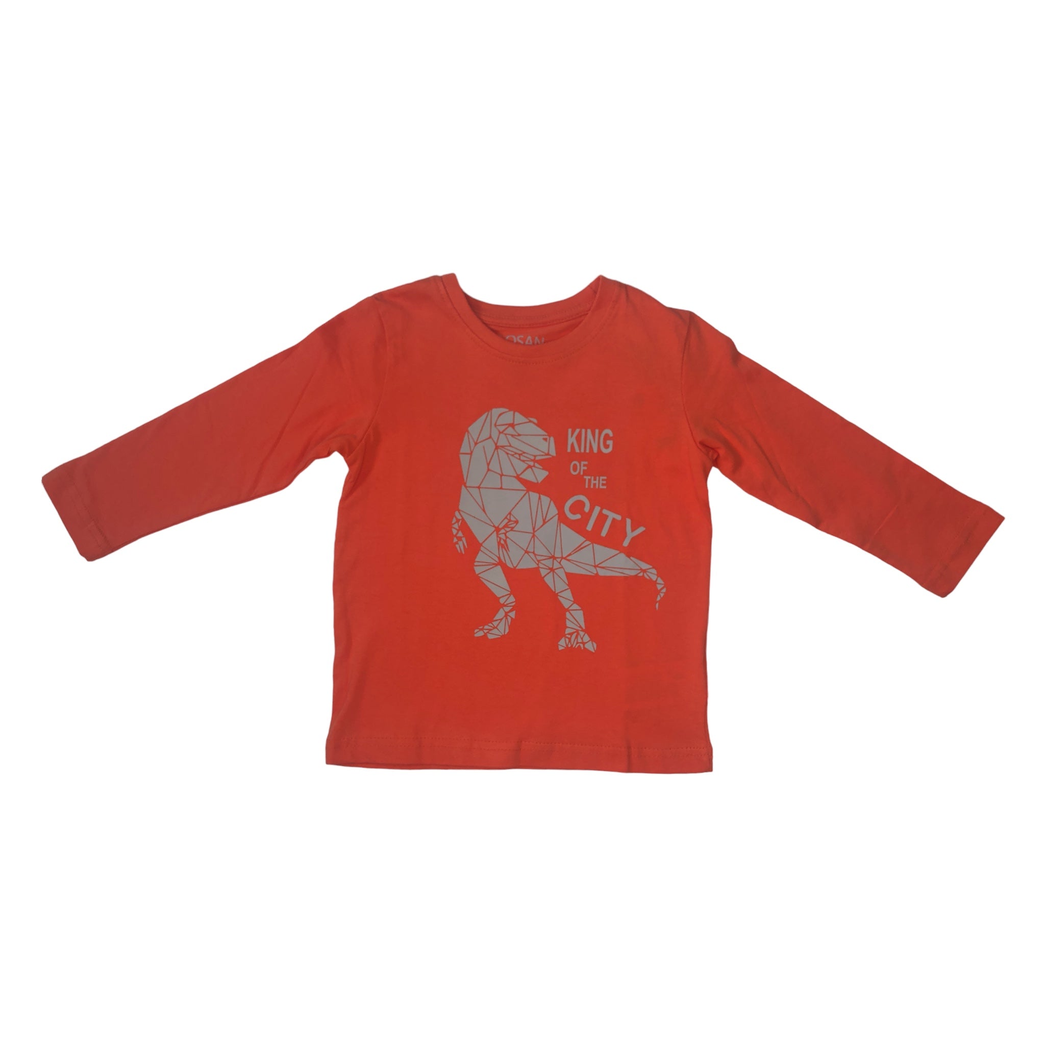 Playera Rex “KING OF THE CITY” naranja niño Losan