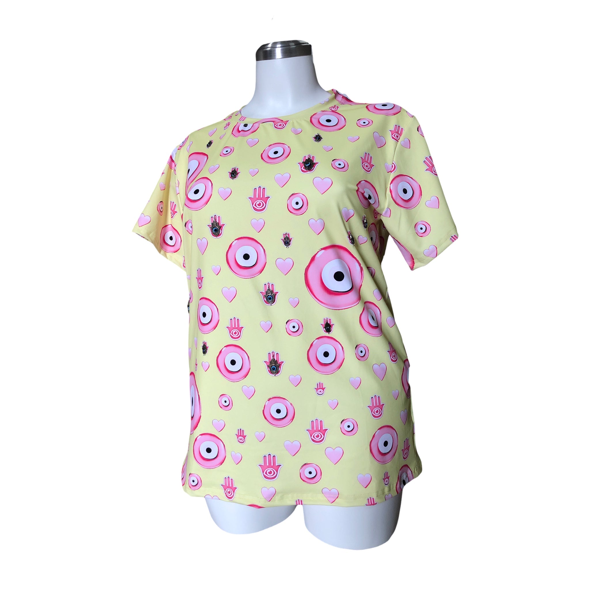 Playera Amarilla Ojo Curvy LC