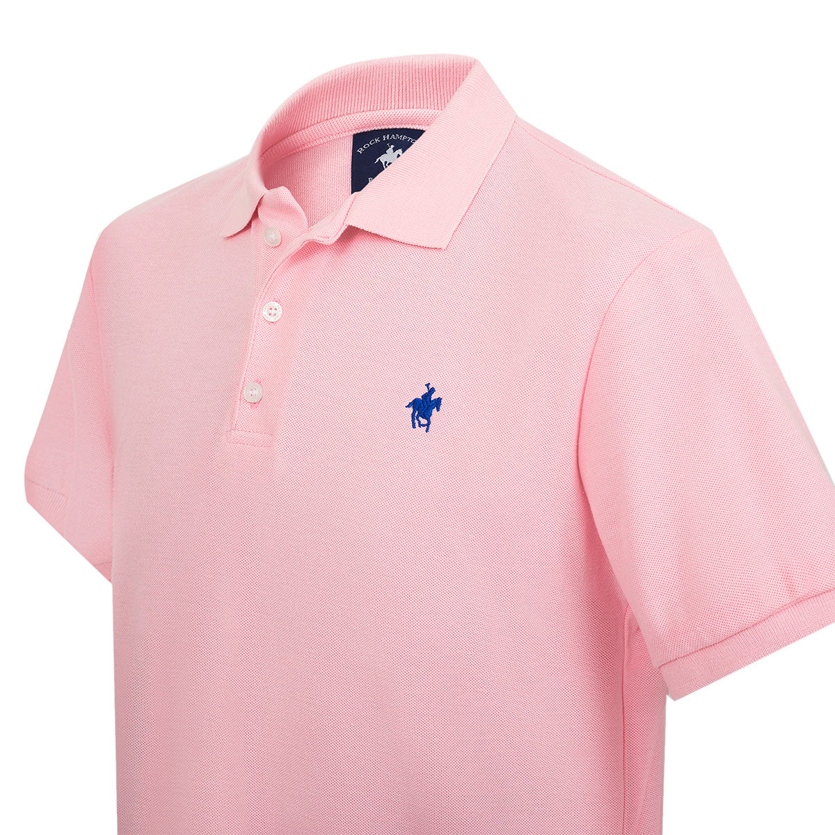 Playera Polo Lisa Color Rosa Rock Hampton Polo Team