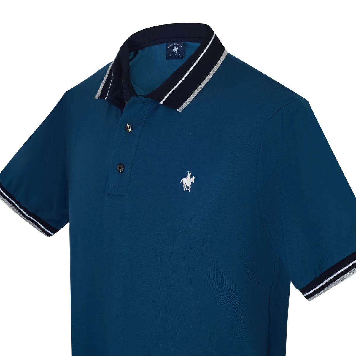 Playera Polo Color Petroleo Rock Hampton Polo Team