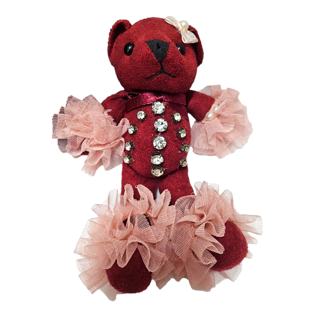 Llavero Peluche Color Vino Osita