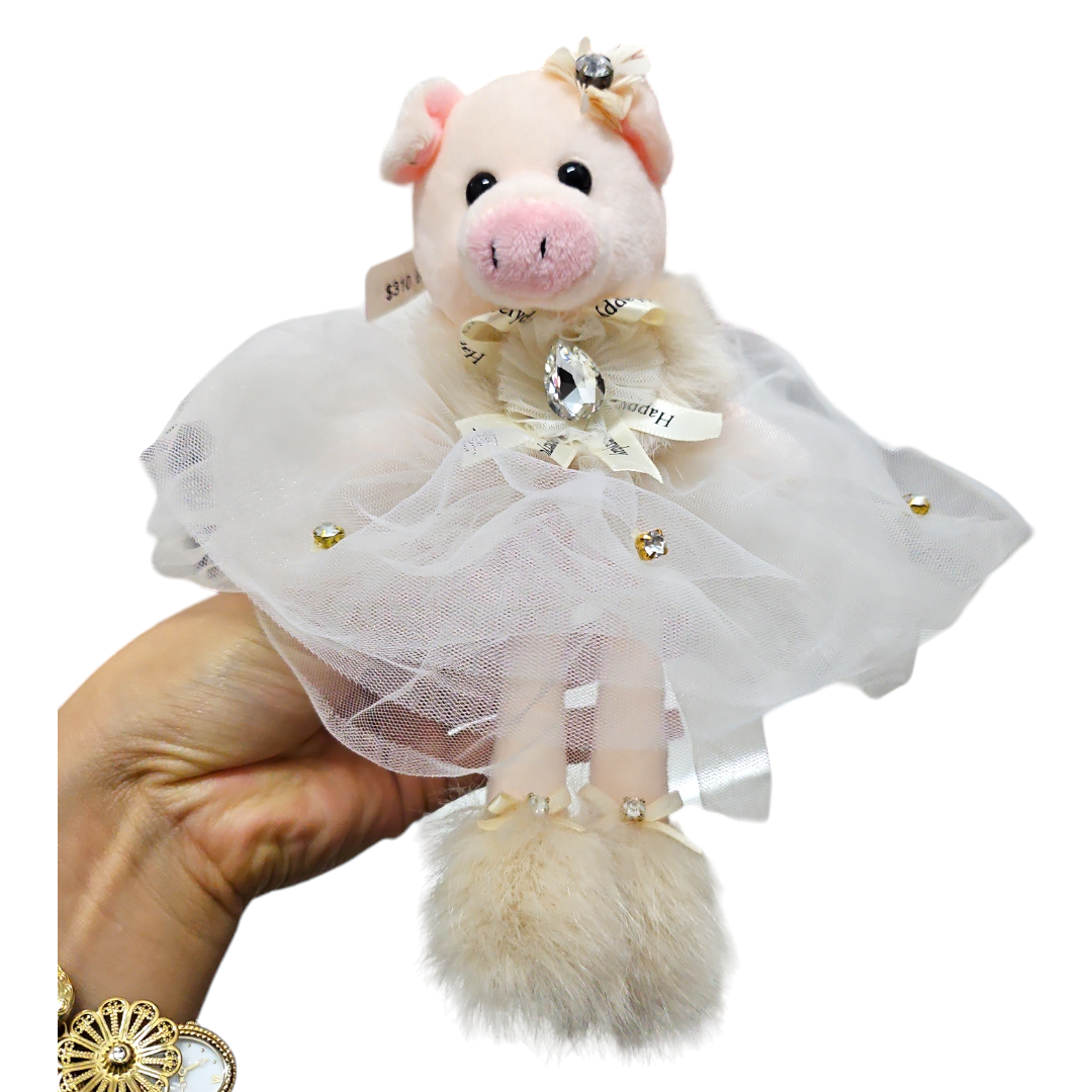 Llavero Osita Puerquita Vestido