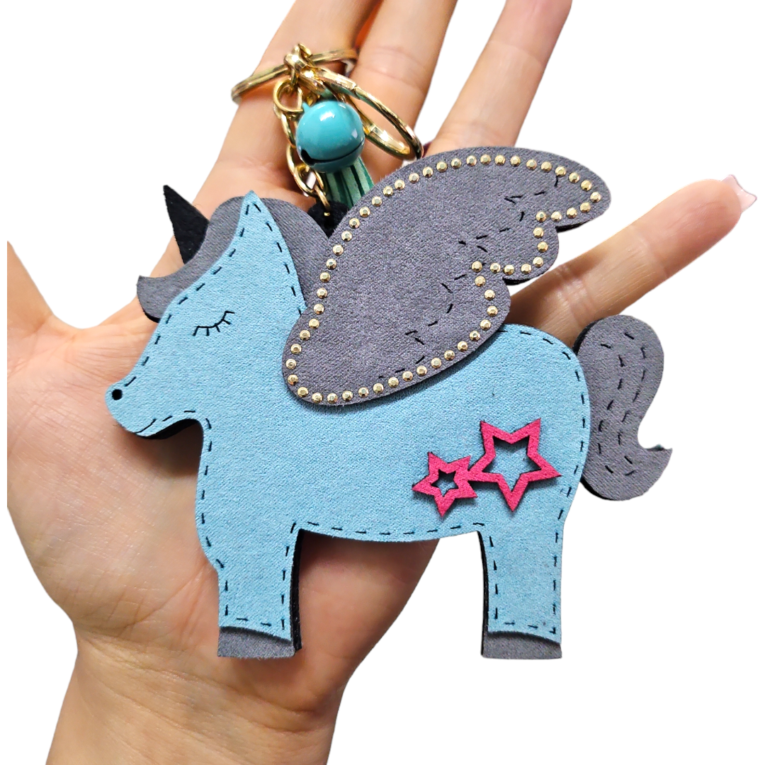 Llavero Unicornio Azul