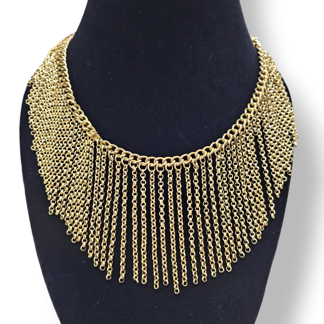 LOB collar flecos dorado
