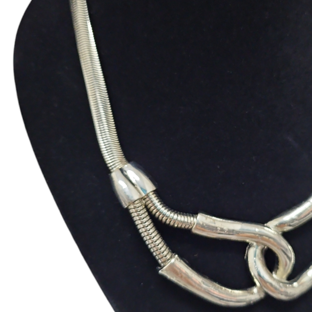 Collar panza víbora plata